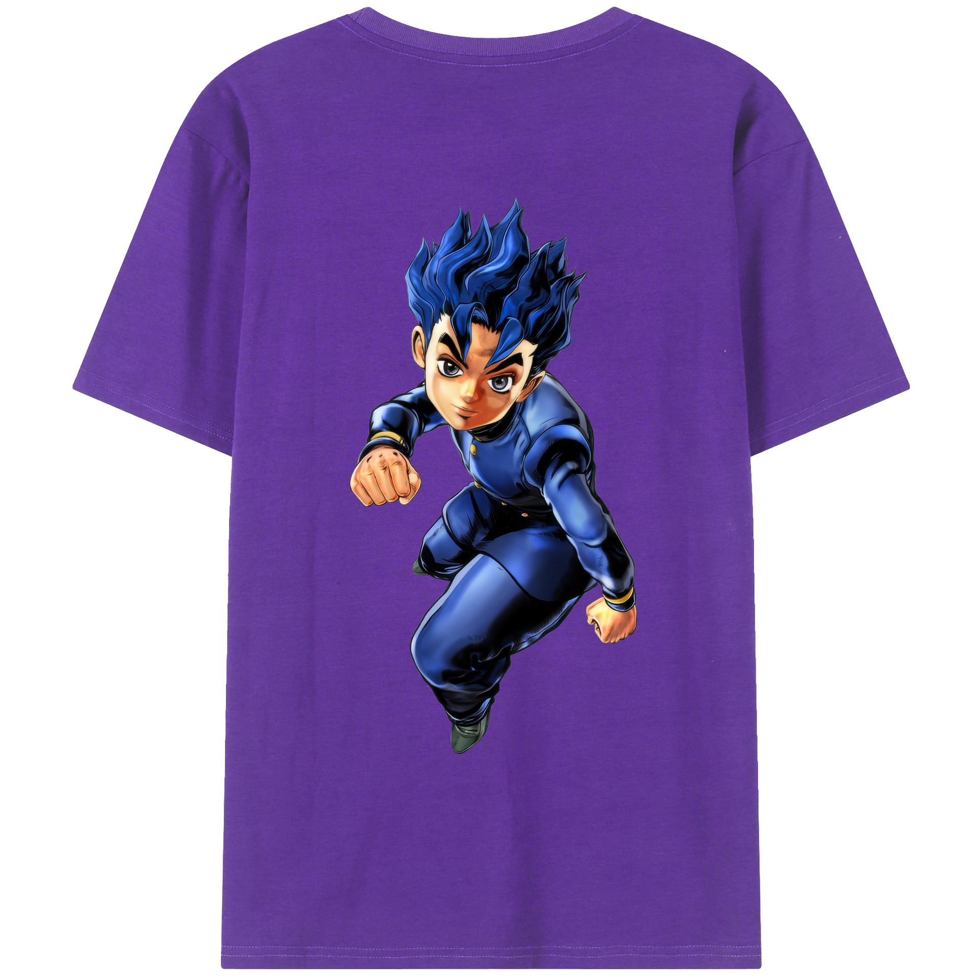 （画像用） ジョジョの奇妙な冒険 広瀨康一 JoJo's Bizarre Adventure Hirose Koichi 綿100％ メンズ半袖Tシャツ（バックプリント） 通気性