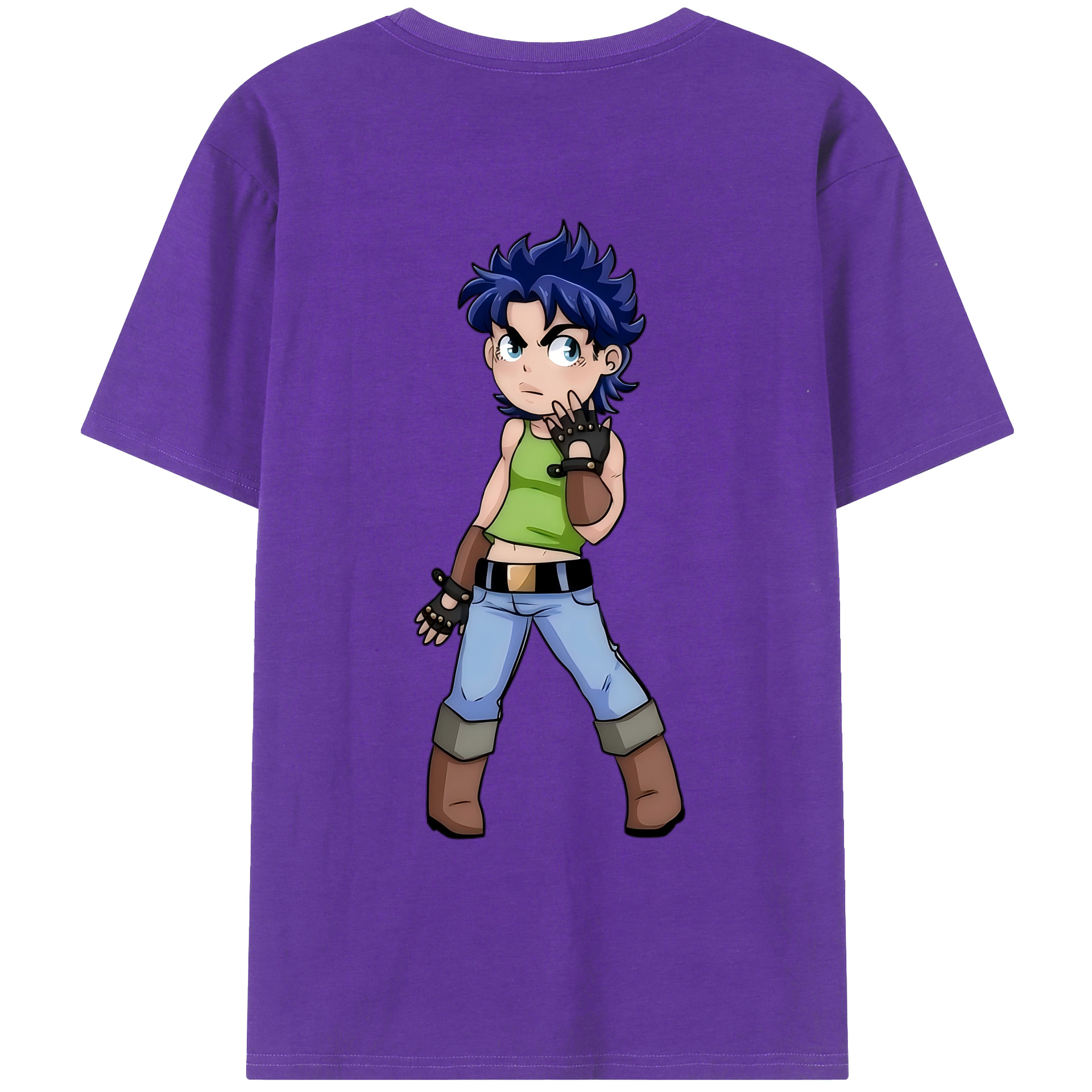 （画像用） ジョジョの奇妙な冒険 広瀨康一 JoJo's Bizarre Adventure Hirose Koichi 綿100％ メンズ半袖Tシャツ（バックプリント） 通気性
