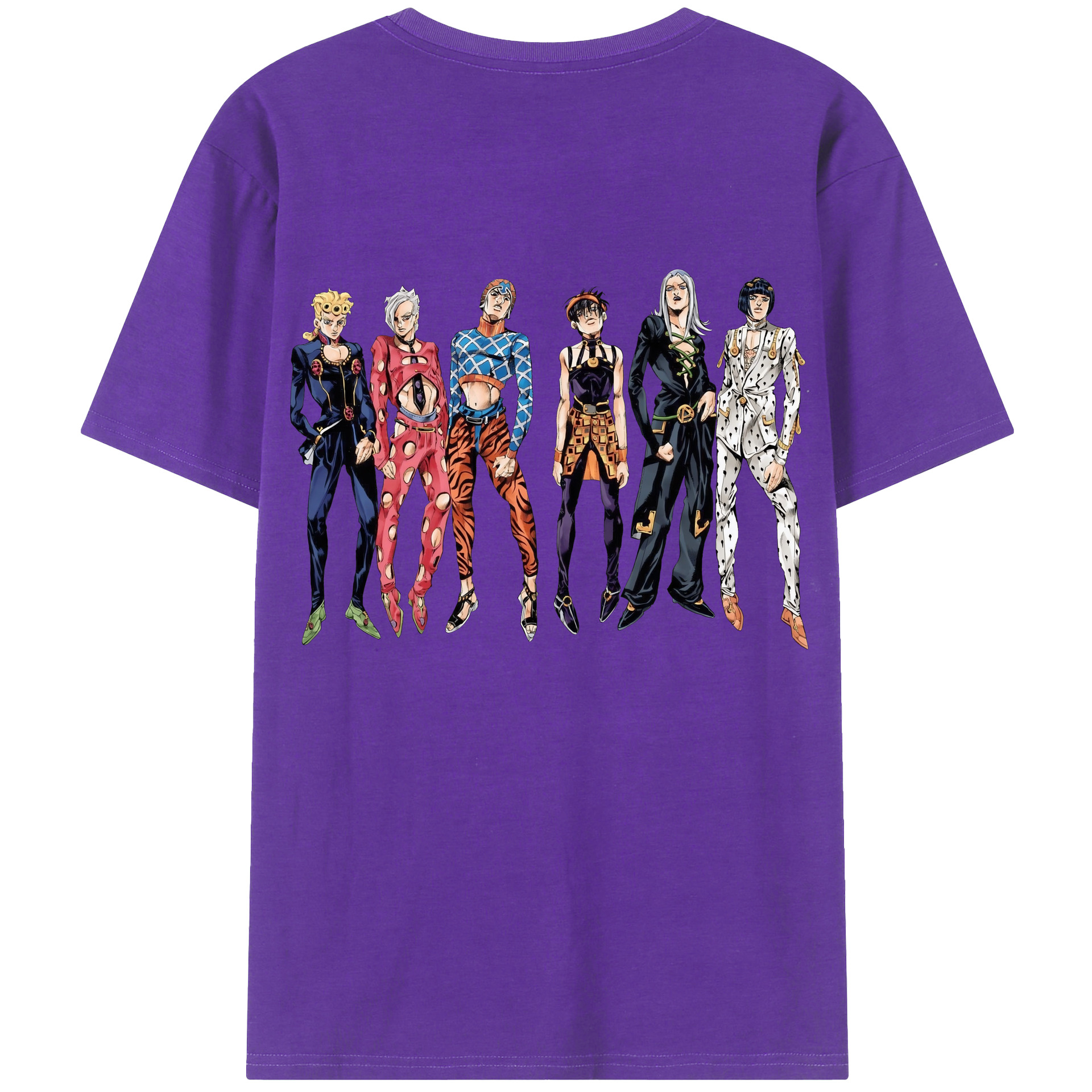 （画像用） ジョジョの奇妙な冒険 JoJo's Bizarre Adventure 綿100％ メンズ半袖Tシャツ（バックプリント） 通気性