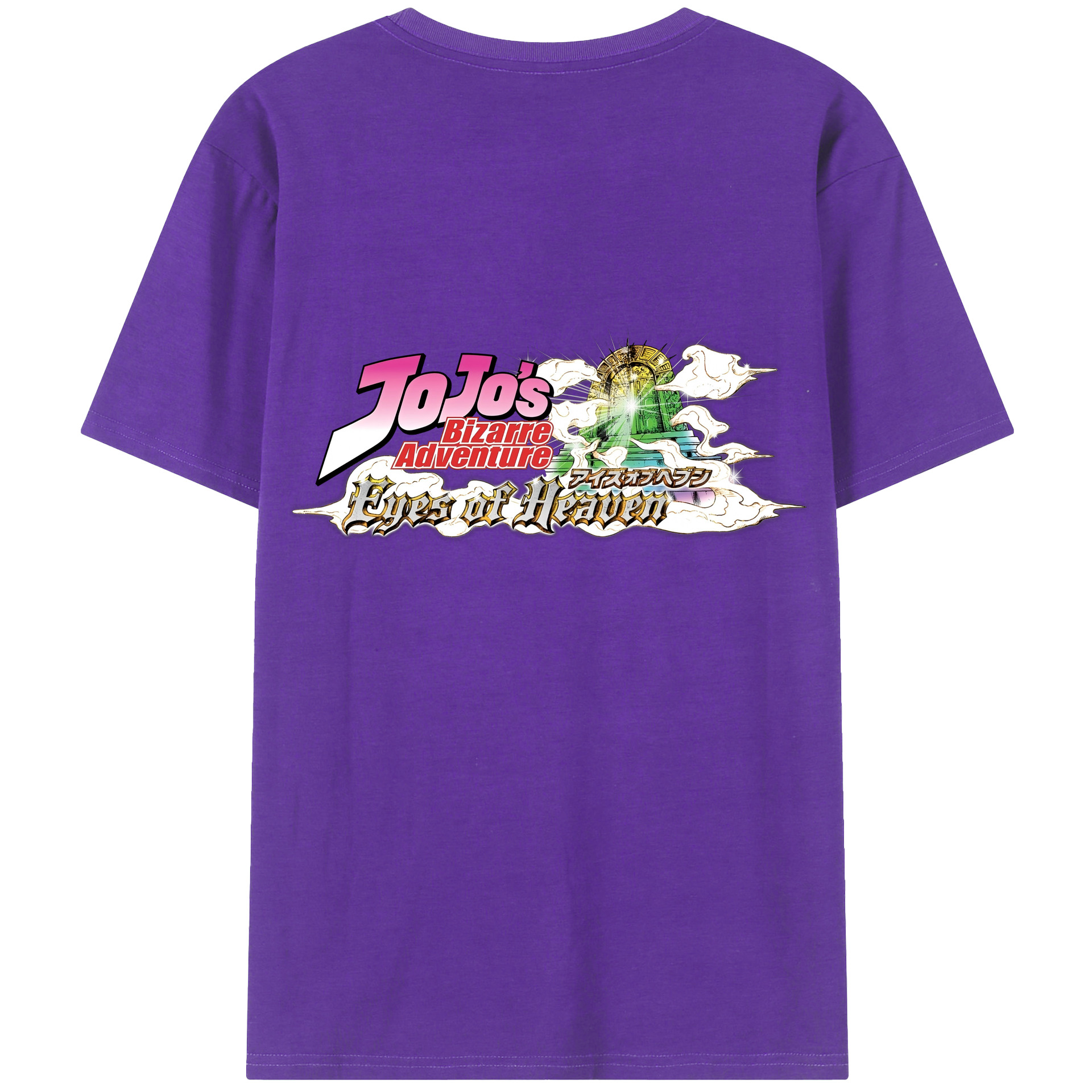 （画像用） ジョジョの奇妙な冒険 JoJo's Bizarre Adventure 綿100％ メンズ半袖Tシャツ（バックプリント） 通気性