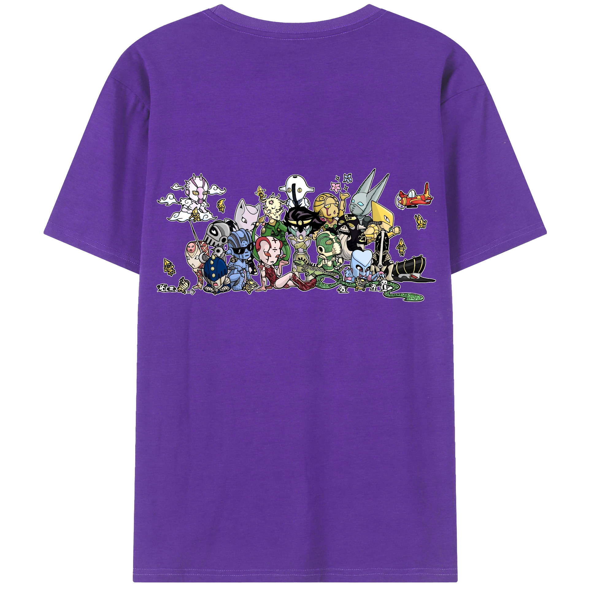 （画像用） ジョジョの奇妙な冒険 JoJo's Bizarre Adventure 綿100％ メンズ半袖Tシャツ（バックプリント） 通気性