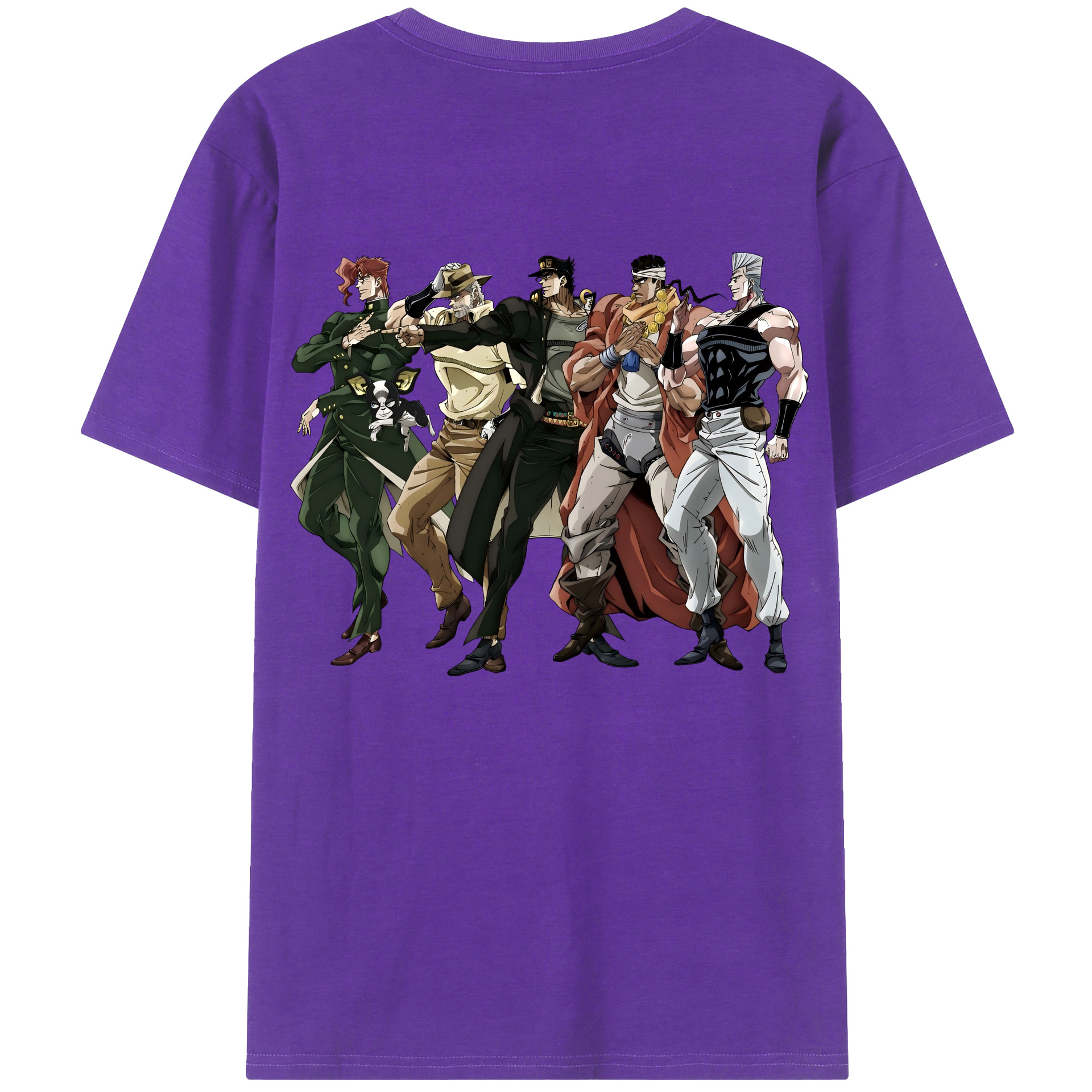 （画像用） ジョジョの奇妙な冒険 JoJo's Bizarre Adventure 綿100％ メンズ半袖Tシャツ（バックプリント） 通気性