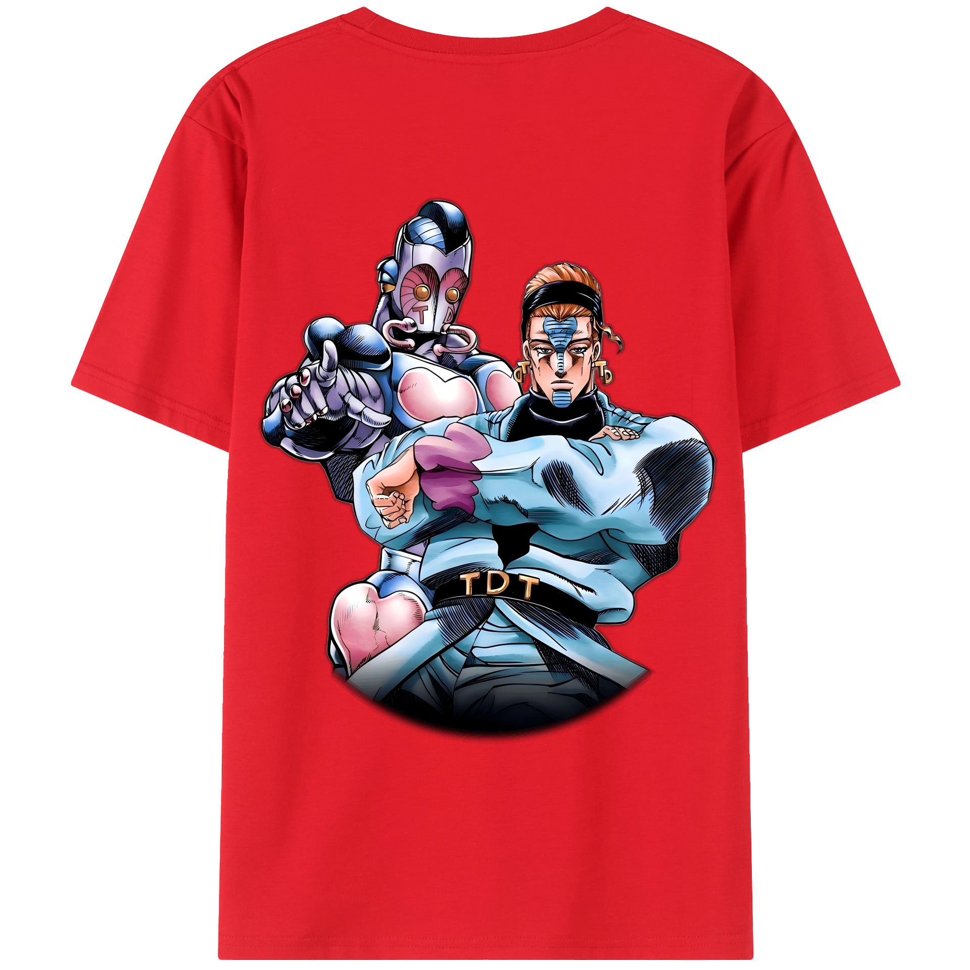 （画像用） ジョジョの奇妙な冒険 ひがしかた じょうすけ JoJo's Bizarre Adventure Higashikata Josuke 綿100％ メンズ半袖Tシャツ（バックプリント） 通気性