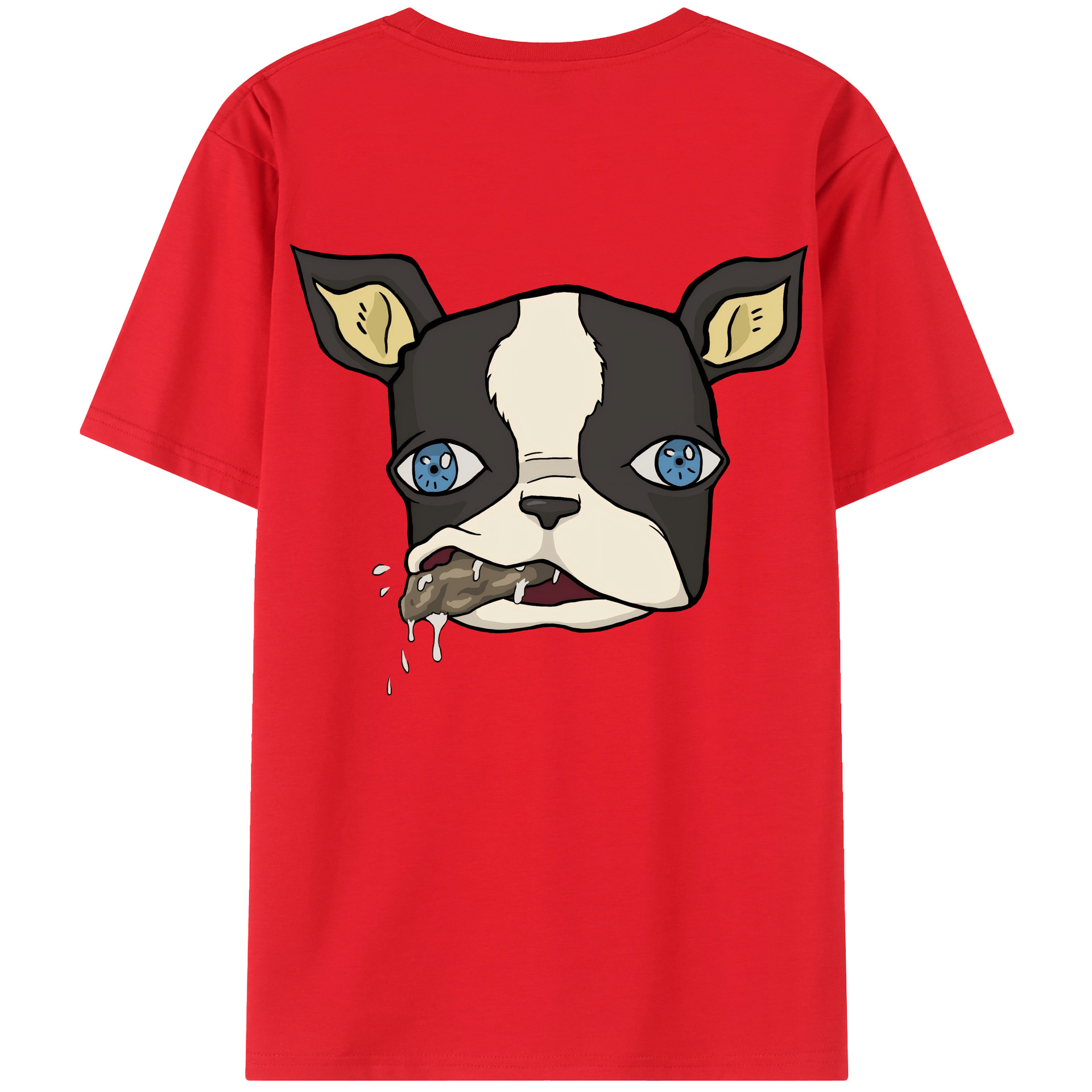 （画像用） ジョジョの奇妙な冒険 イギー JoJo's Bizarre Adventure Iggy 綿100％ メンズ半袖Tシャツ（バックプリント） 通気性