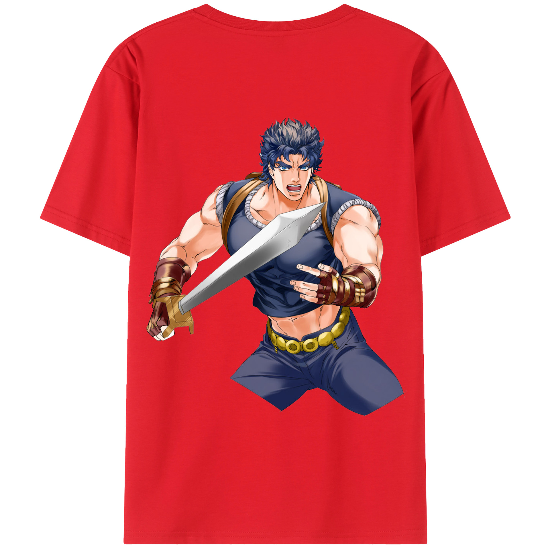 （画像用） ジョジョの奇妙な冒険 /ジョナサン?ジョースター JoJo's Bizarre Adventure Jonathan Joestar 綿100％ メンズ半袖Tシャツ（バックプリント） 通気性