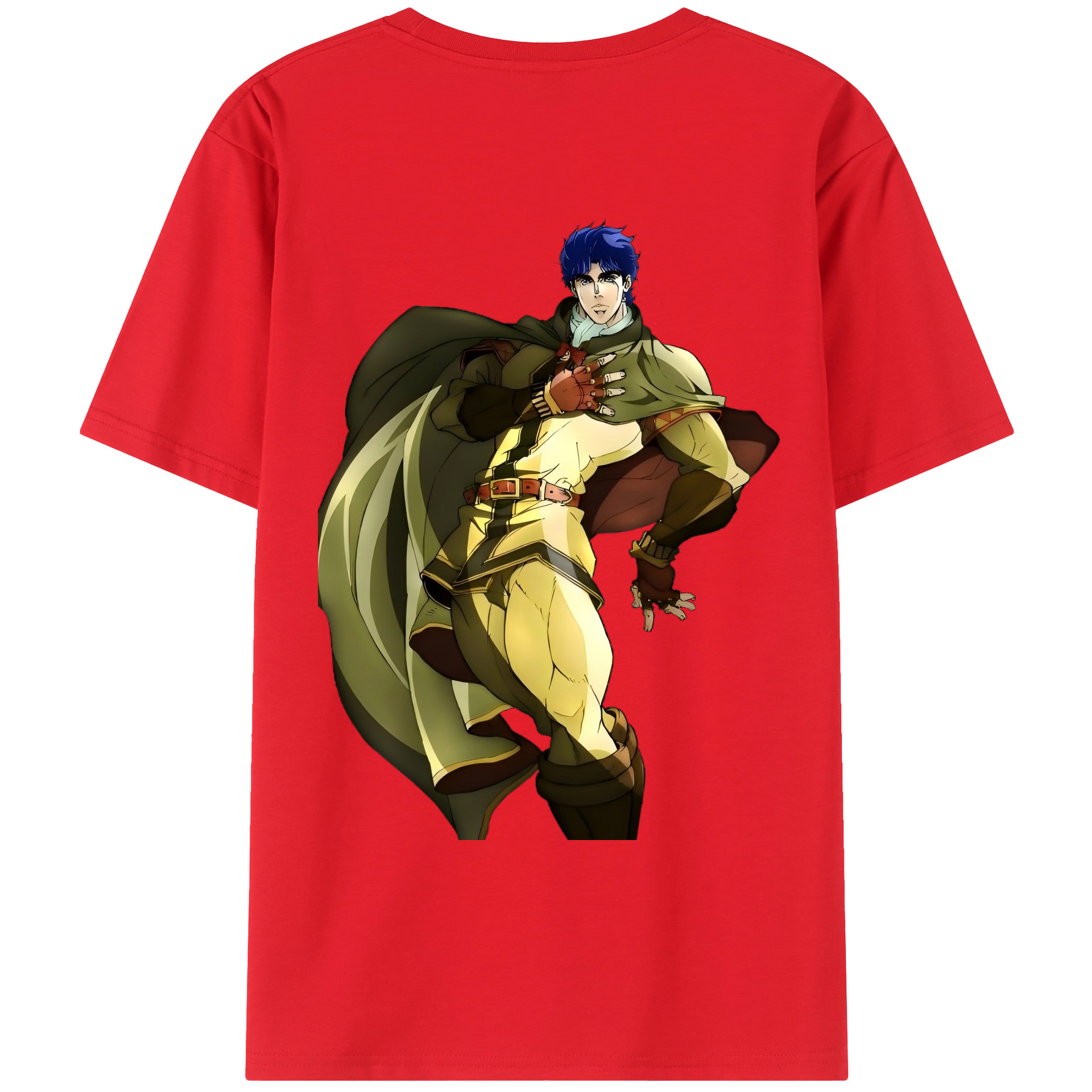 （画像用） ジョジョの奇妙な冒険 /ジョナサン?ジョースター JoJo's Bizarre Adventure Jonathan Joestar 綿100％ メンズ半袖Tシャツ（バックプリント） 通気性