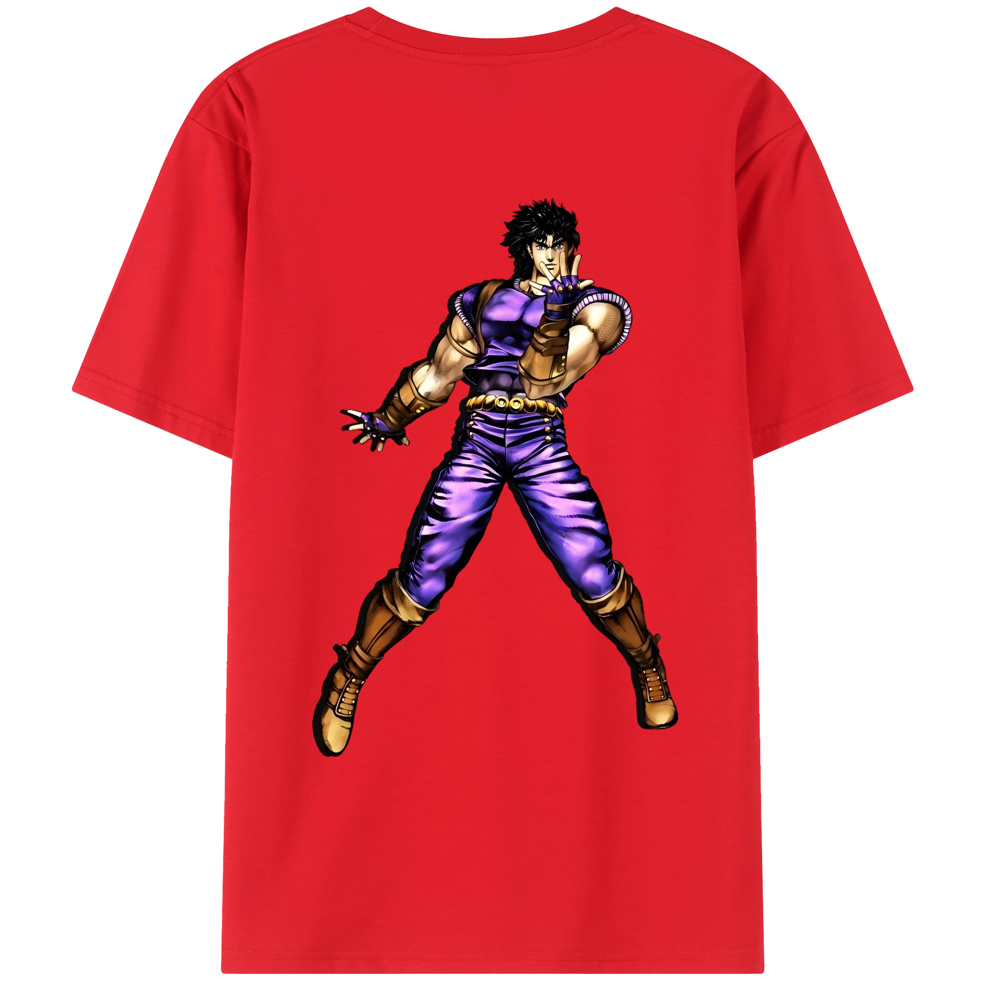 （画像用） ジョジョの奇妙な冒険 /ジョナサン?ジョースター JoJo's Bizarre Adventure Jonathan Joestar 綿100％ メンズ半袖Tシャツ（バックプリント） 通気性