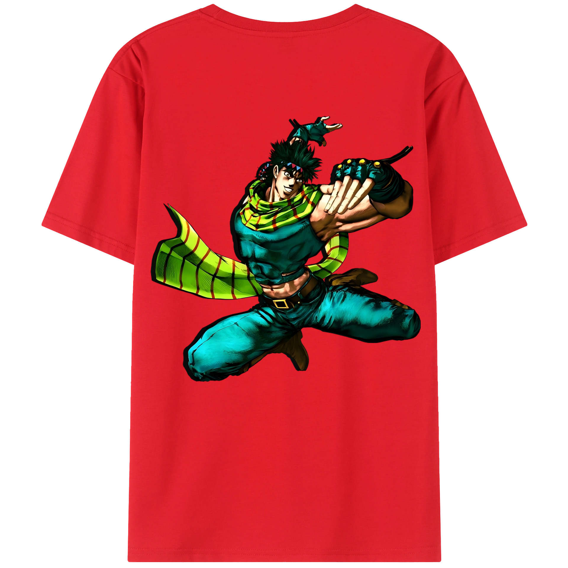 （画像用） ジョジョの奇妙な冒険 ジョセフ?ジョースター JoJo's Bizarre Adventure Joseph Joestar 綿100％ メンズ半袖Tシャツ（バックプリント） 通気性