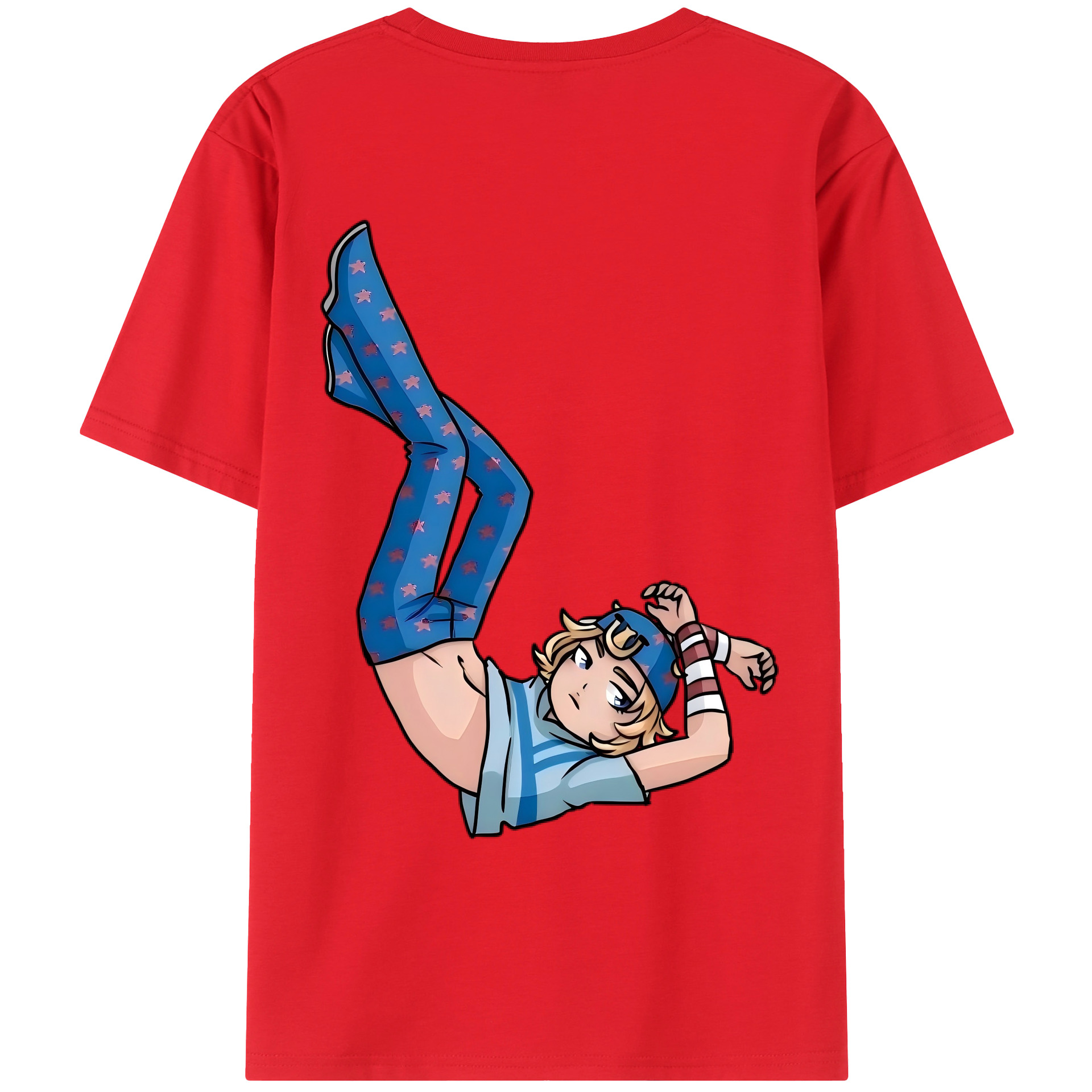 （画像用） ジョジョの奇妙な冒険 グイード?ミスタ JoJo's Bizarre Adventure Guido Mista 綿100％ メンズ半袖Tシャツ（バックプリント） 通気性