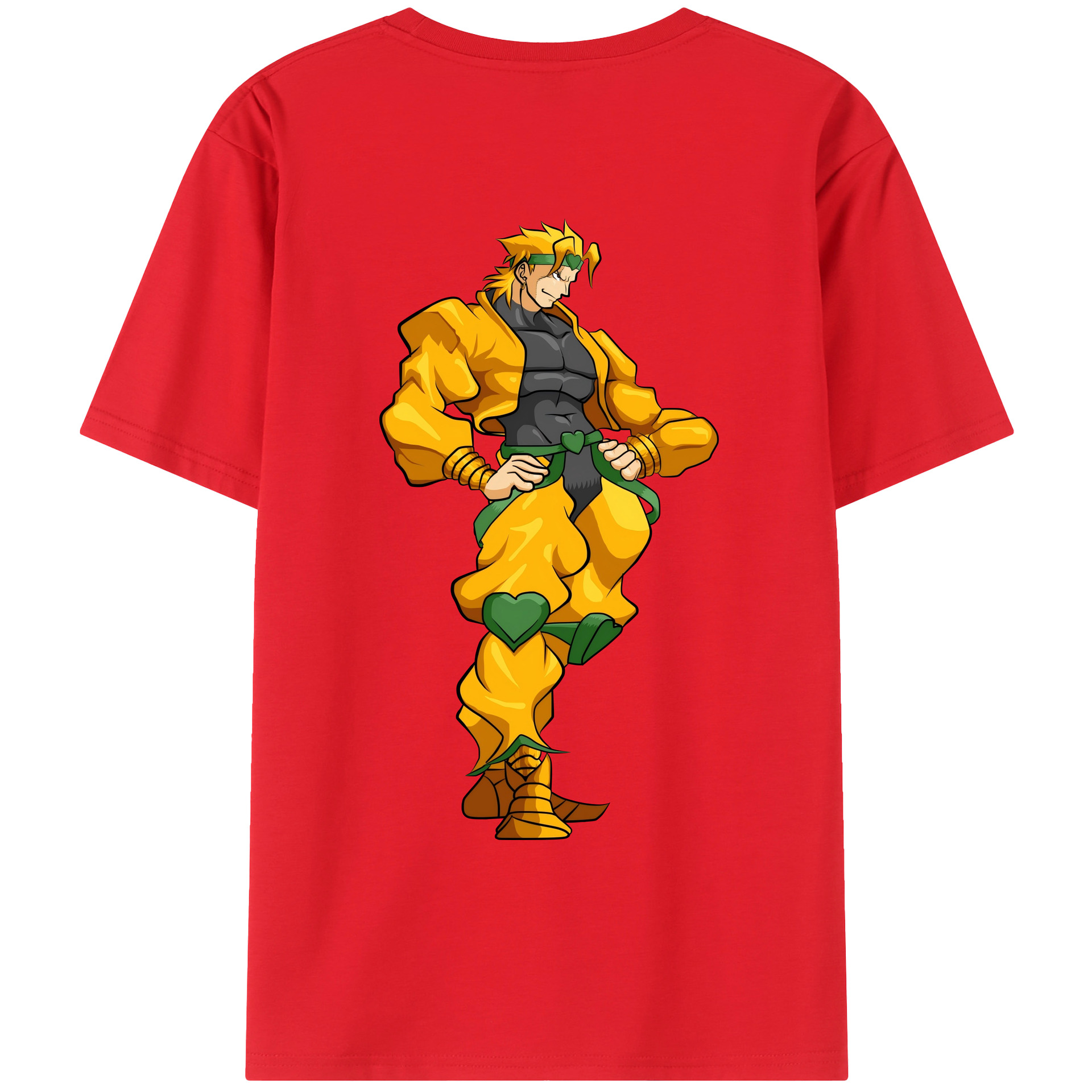 （画像用） ジョジョの奇妙な冒険 ディオ?ブランドー JoJo's Bizarre Adventure Dio Brando 綿100％ メンズ半袖Tシャツ（バックプリント） 通気性