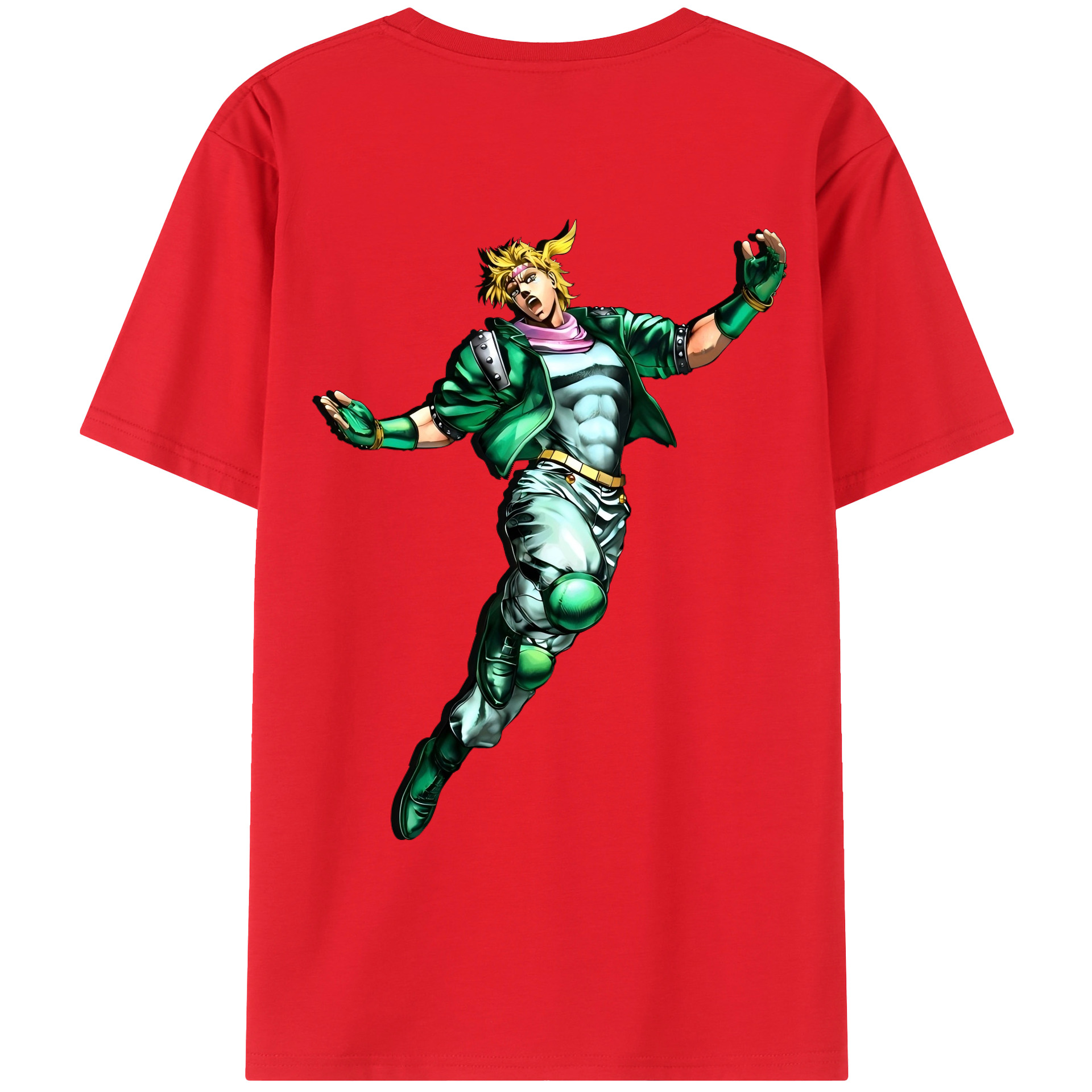 （画像用） ジョジョの奇妙な冒険 ディオ?ブランドー JoJo's Bizarre Adventure Dio Brando 綿100％ メンズ半袖Tシャツ（バックプリント） 通気性