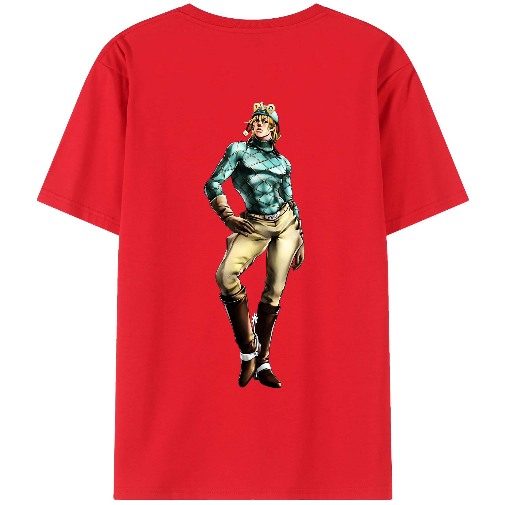 （画像用） ジョジョの奇妙な冒険 ディオ?ブランドー JoJo's Bizarre Adventure Dio Brando 綿100％ メンズ半袖Tシャツ（バックプリント） 通気性
