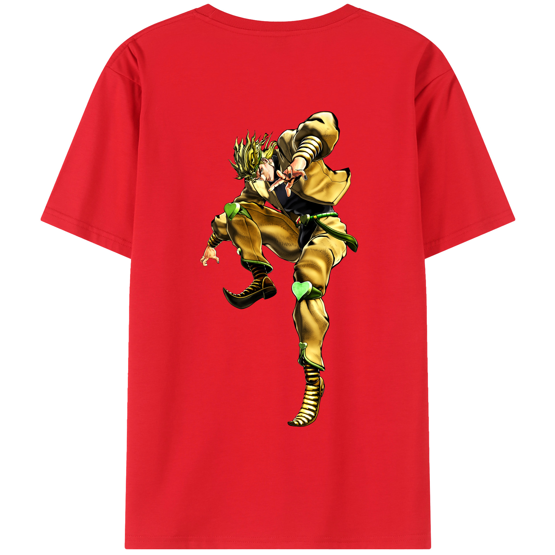 （画像用） ジョジョの奇妙な冒険 ディオ?ブランドー JoJo's Bizarre Adventure Dio Brando 綿100％ メンズ半袖Tシャツ（バックプリント） 通気性
