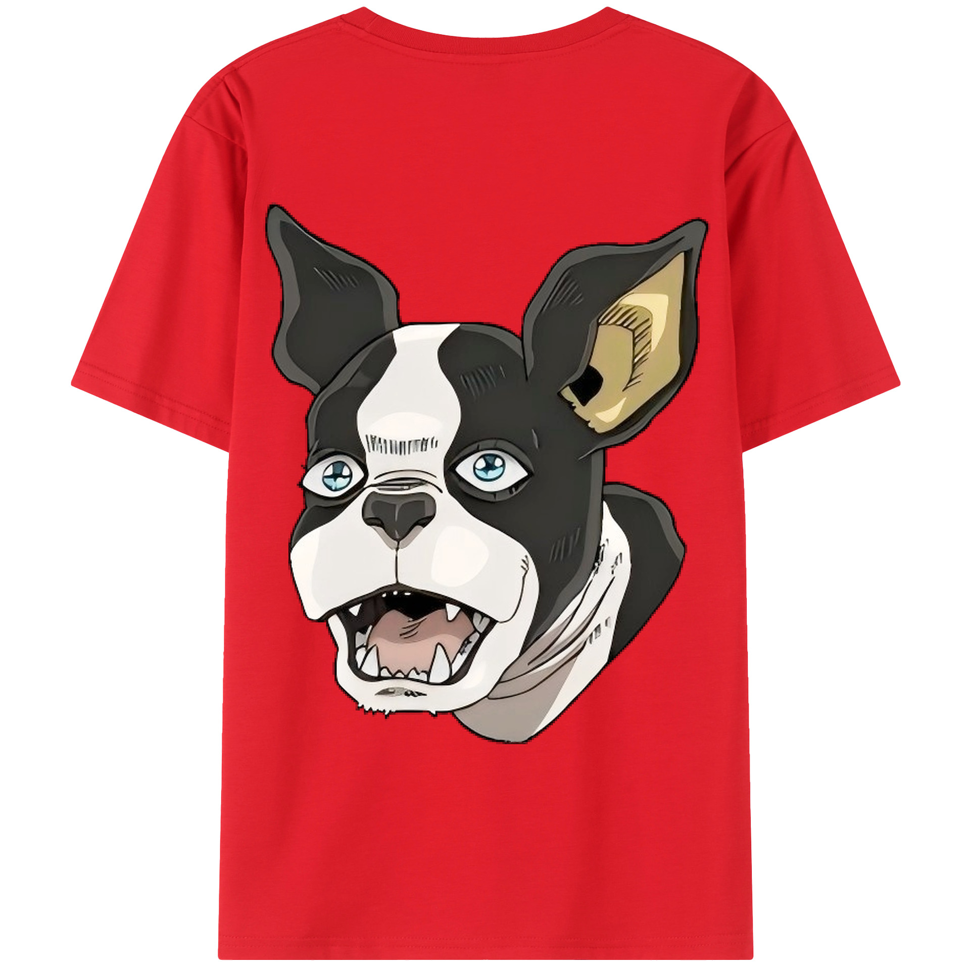 （画像用） ジョジョの奇妙な冒険 イギー JoJo's Bizarre Adventure Iggy 綿100％ メンズ半袖Tシャツ（バックプリント） 通気性