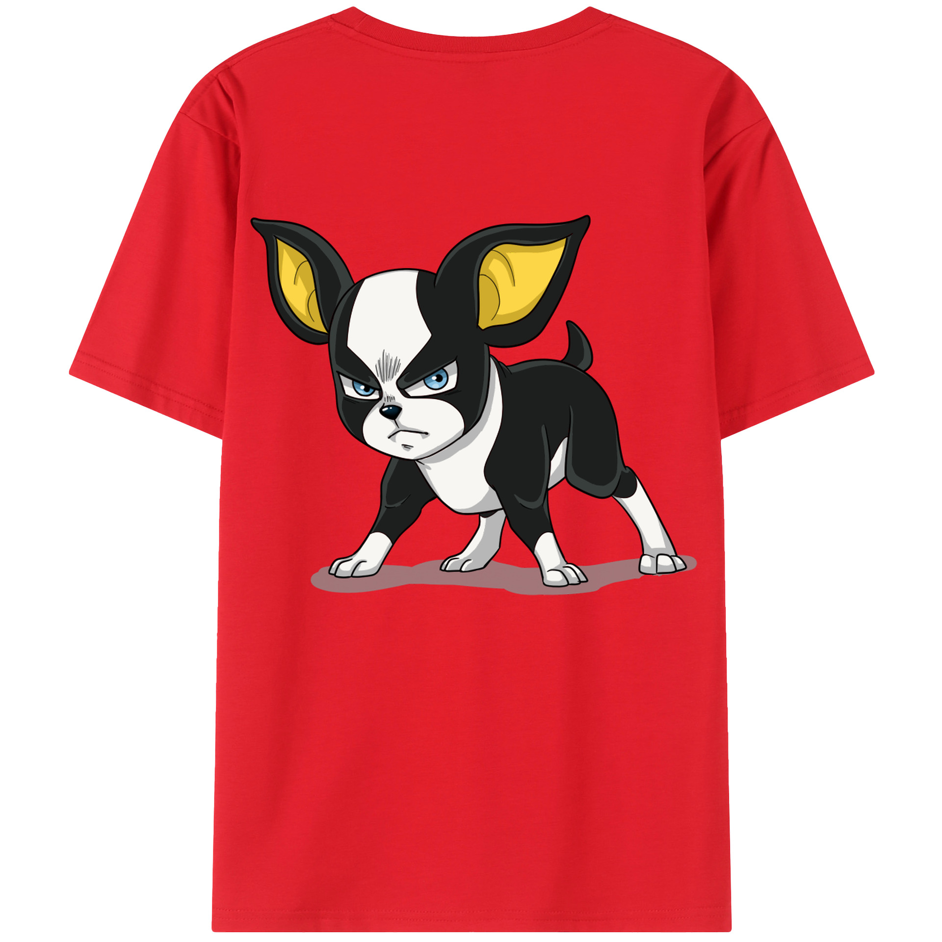 （画像用） ジョジョの奇妙な冒険 イギー JoJo's Bizarre Adventure Iggy 綿100％ メンズ半袖Tシャツ（バックプリント） 通気性
