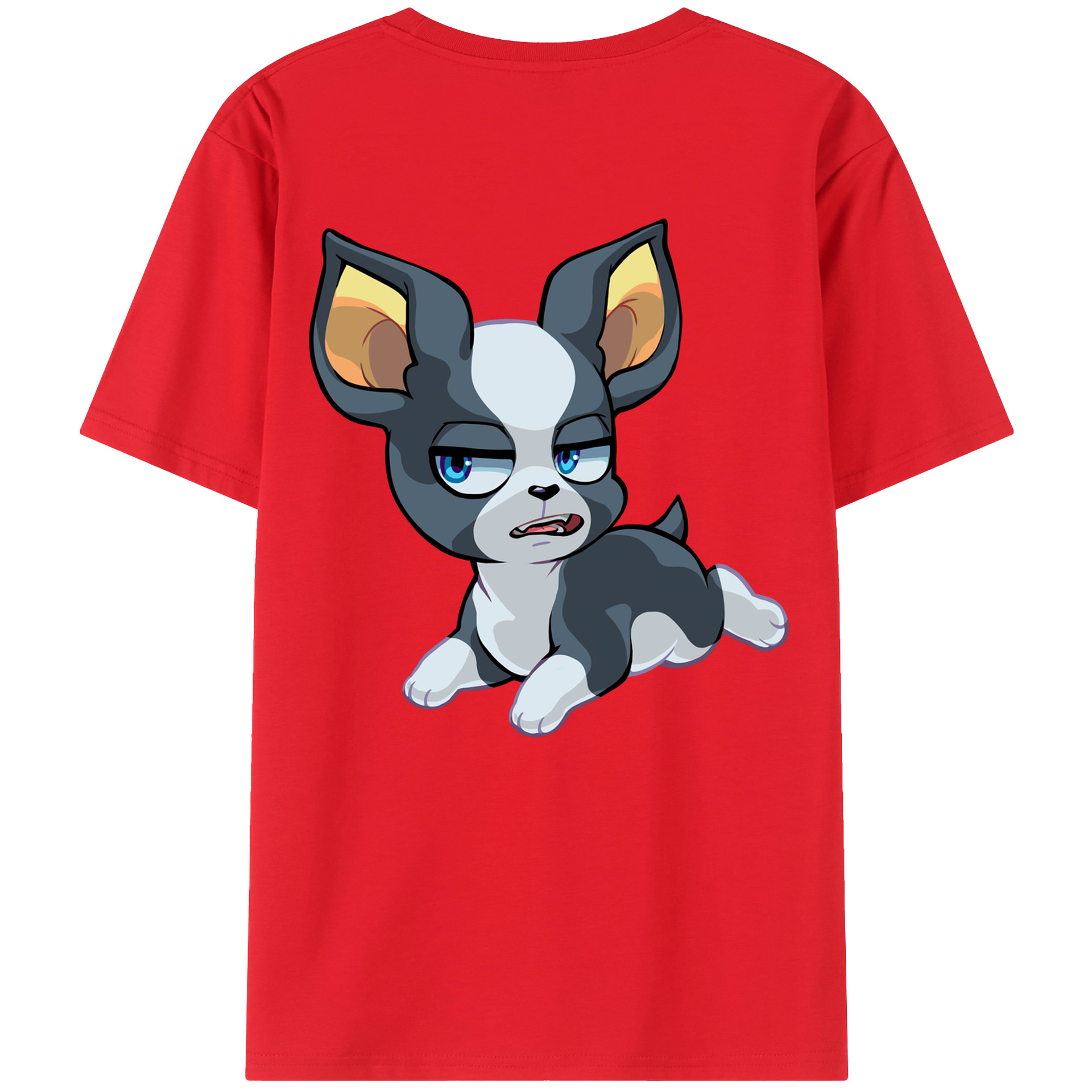 （画像用） ジョジョの奇妙な冒険 イギー JoJo's Bizarre Adventure Iggy 綿100％ メンズ半袖Tシャツ（バックプリント） 通気性