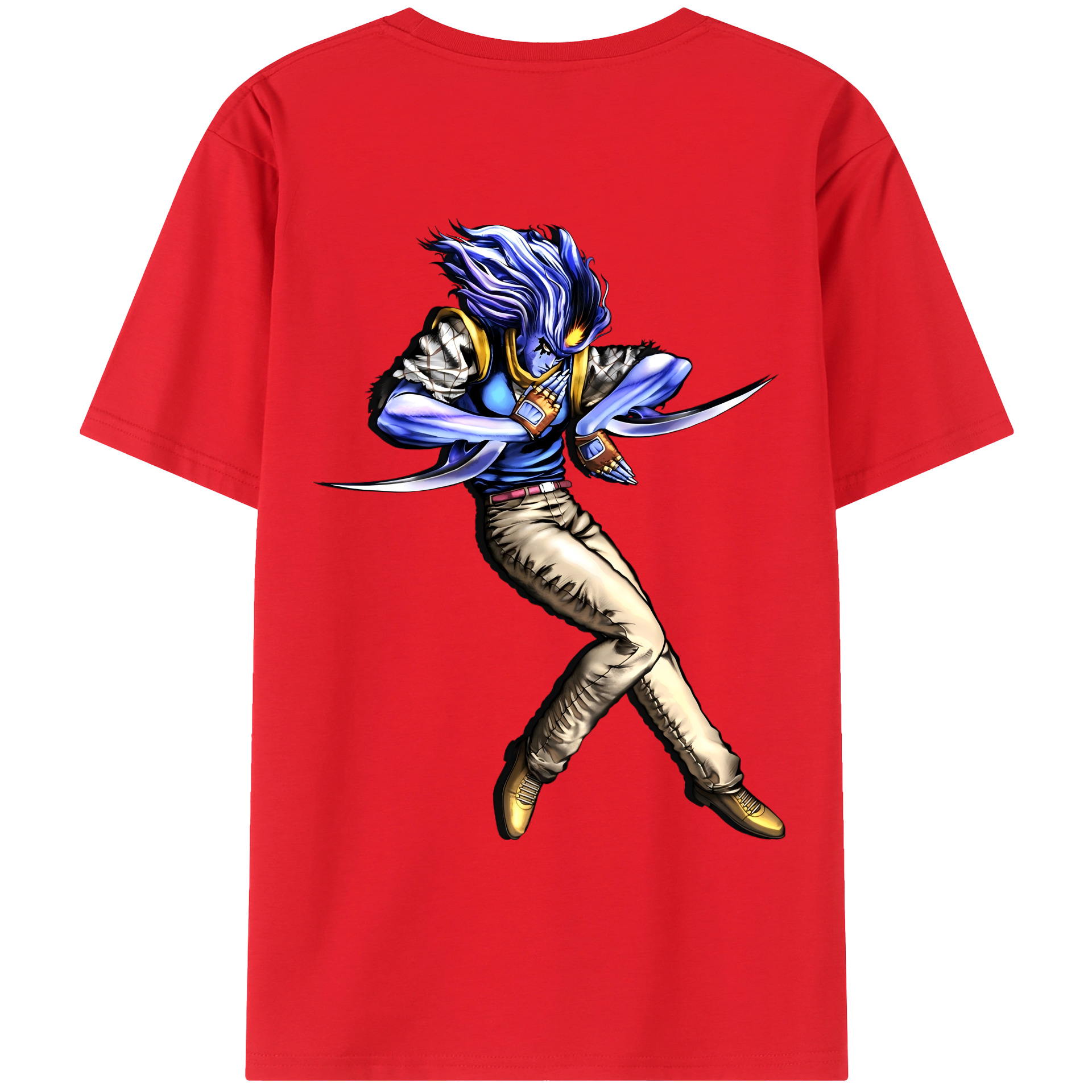 （画像用） ジョジョの奇妙な冒険 JoJo's Bizarre Adventure 綿100％ メンズ半袖Tシャツ（バックプリント） 通気性