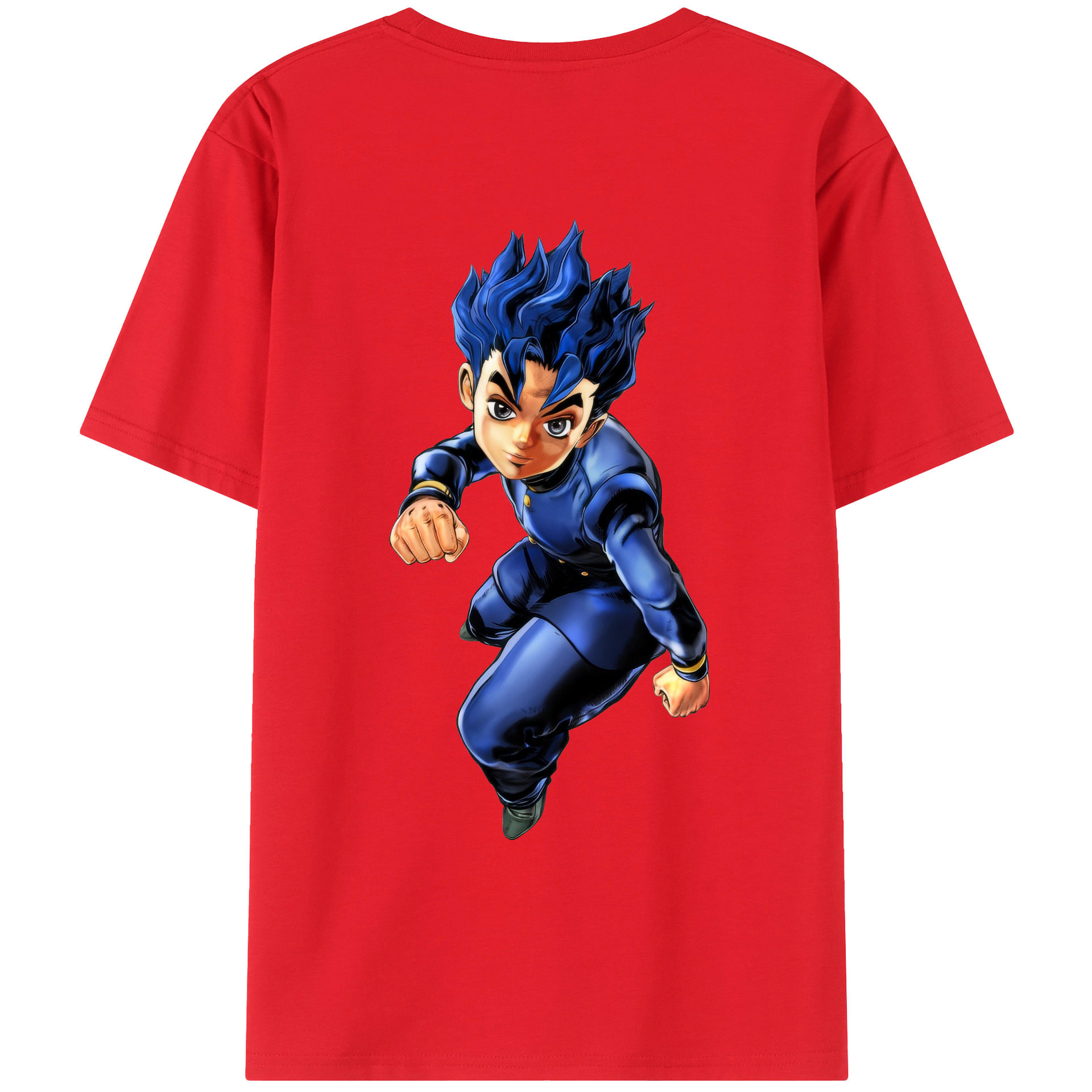 （画像用） ジョジョの奇妙な冒険 広瀨康一 JoJo's Bizarre Adventure Hirose Koichi 綿100％ メンズ半袖Tシャツ（バックプリント） 通気性