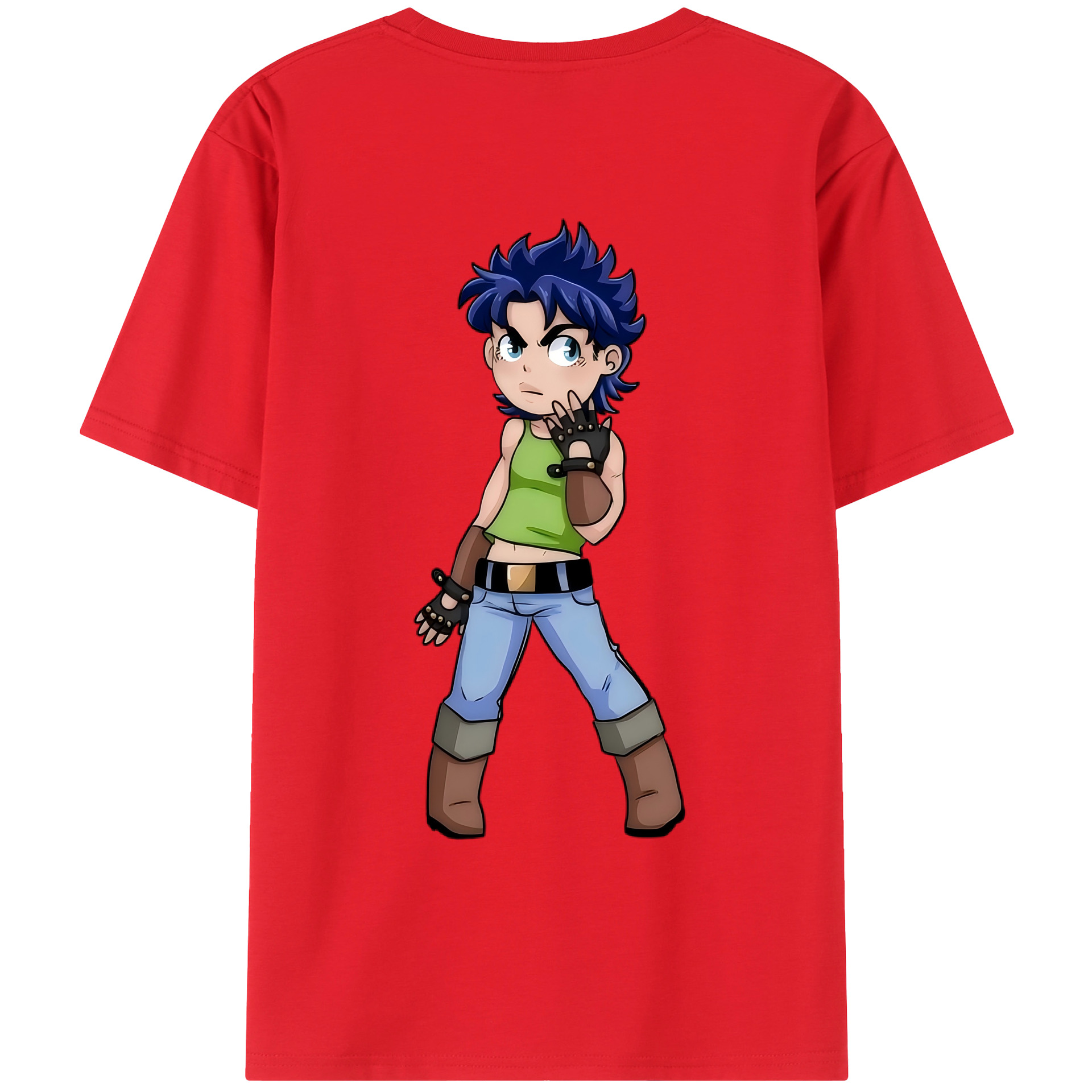 （画像用） ジョジョの奇妙な冒険 広瀨康一 JoJo's Bizarre Adventure Hirose Koichi 綿100％ メンズ半袖Tシャツ（バックプリント） 通気性
