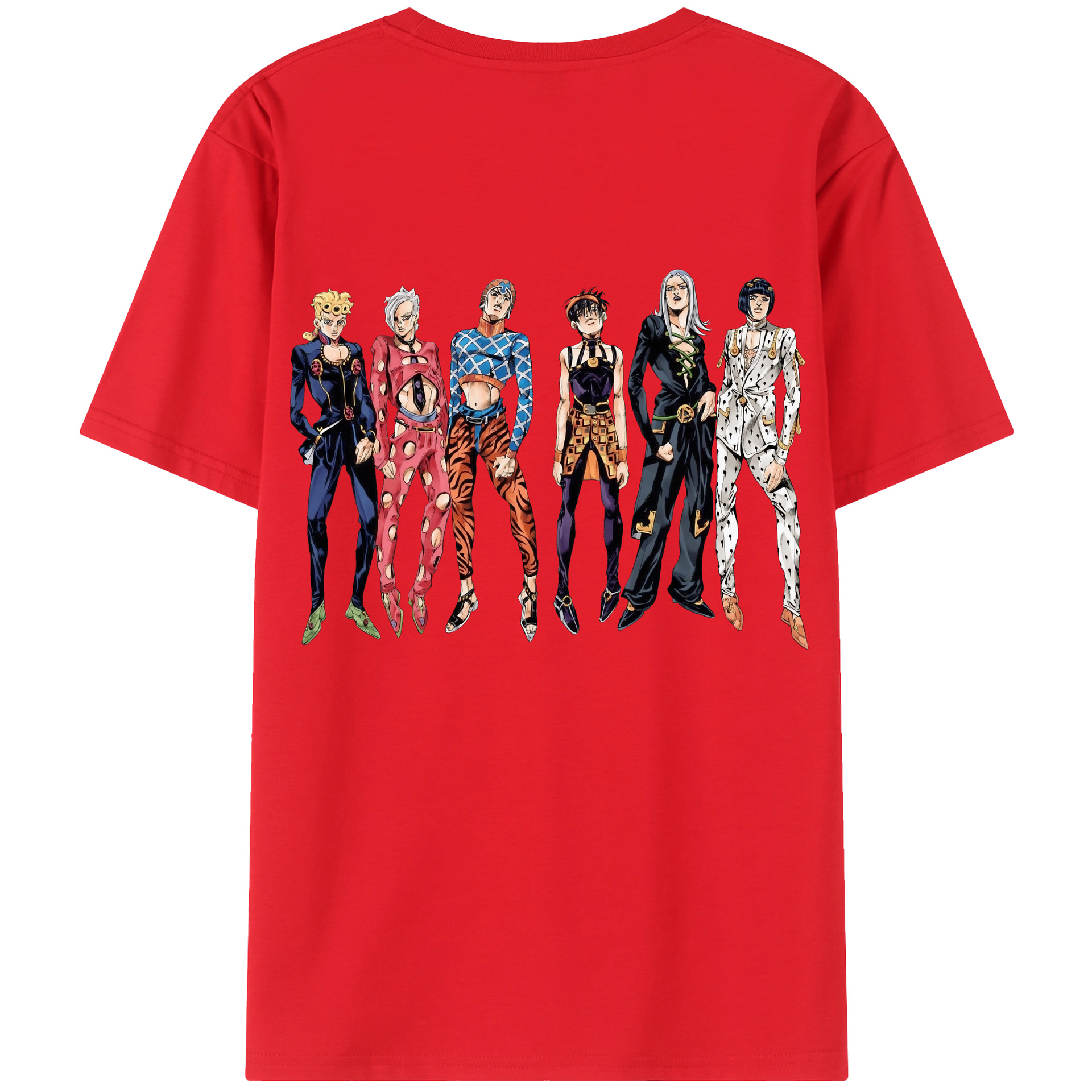 （画像用） ジョジョの奇妙な冒険 JoJo's Bizarre Adventure 綿100％ メンズ半袖Tシャツ（バックプリント） 通気性