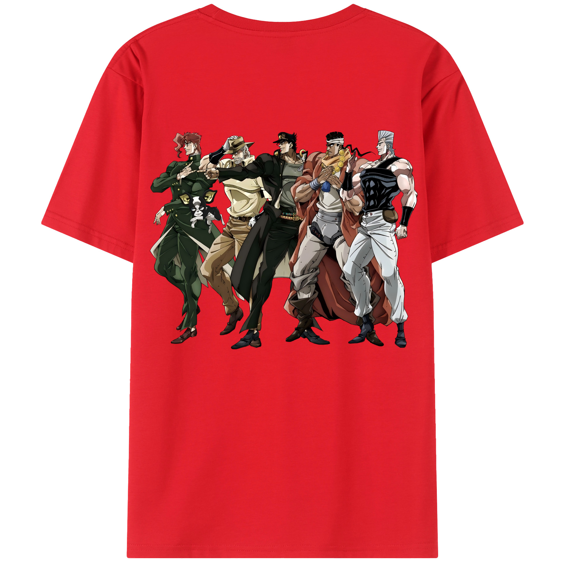 （画像用） ジョジョの奇妙な冒険 JoJo's Bizarre Adventure 綿100％ メンズ半袖Tシャツ（バックプリント） 通気性