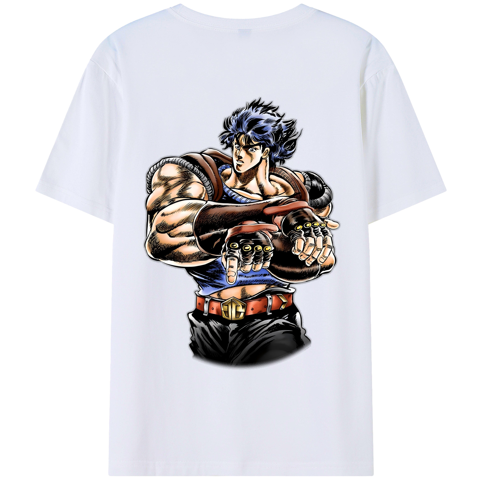 （画像用） ジョジョの奇妙な冒険 /ジョナサン?ジョースター JoJo's Bizarre Adventure Jonathan Joestar 綿100％ メンズ半袖Tシャツ（バックプリント） 通気性