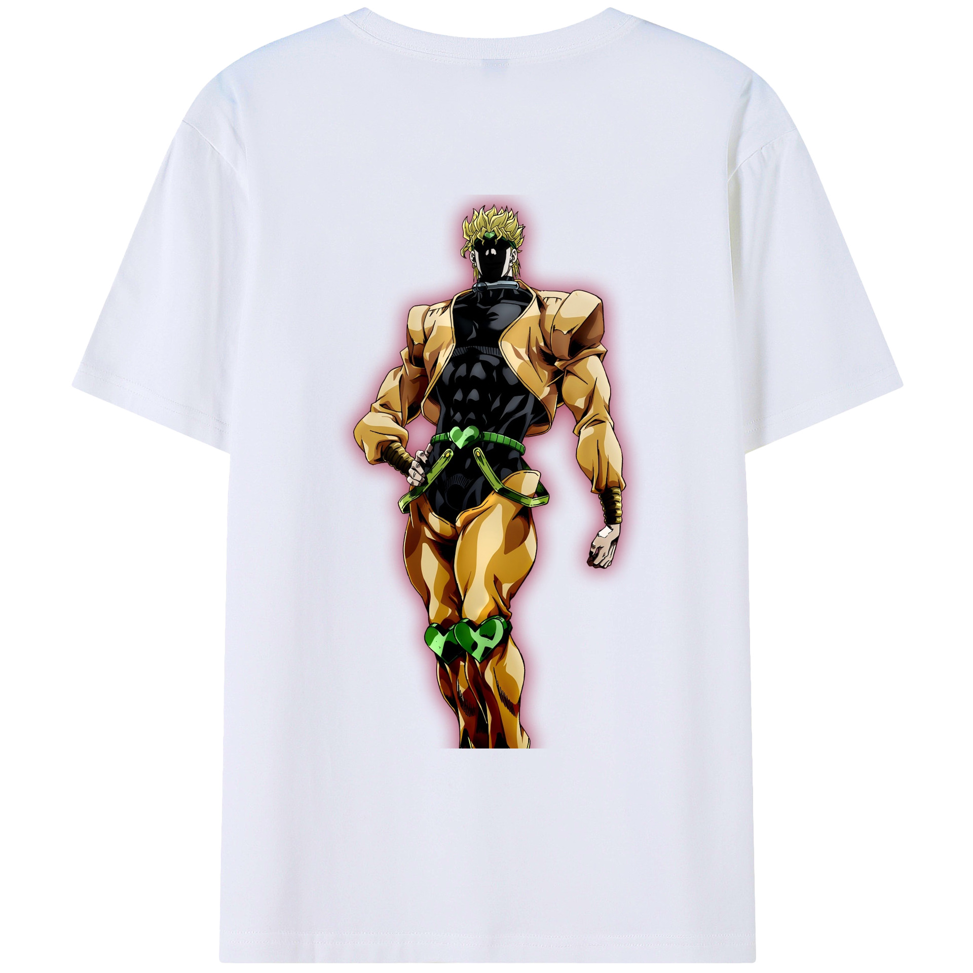 （画像用） ジョジョの奇妙な冒険 ディオ?ブランドー JoJo's Bizarre Adventure Dio Brando 綿100％ メンズ半袖Tシャツ（バックプリント） 通気性