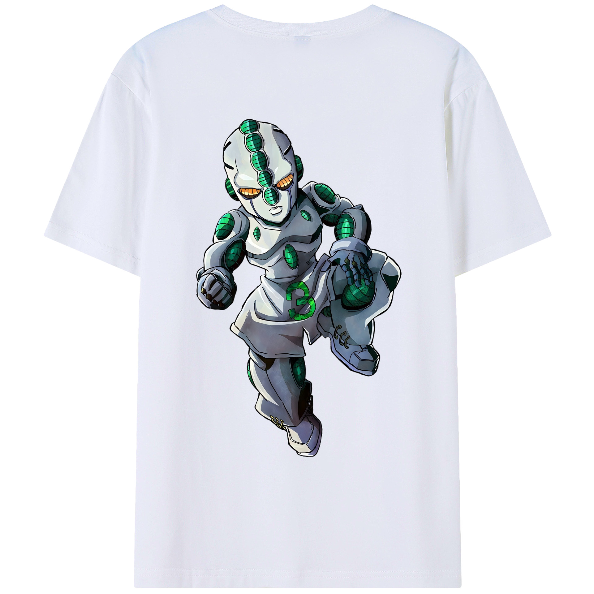 （画像用） ジョジョの奇妙な冒険 広瀨康一 JoJo's Bizarre Adventure Hirose Koichi 綿100％ メンズ半袖Tシャツ（バックプリント） 通気性