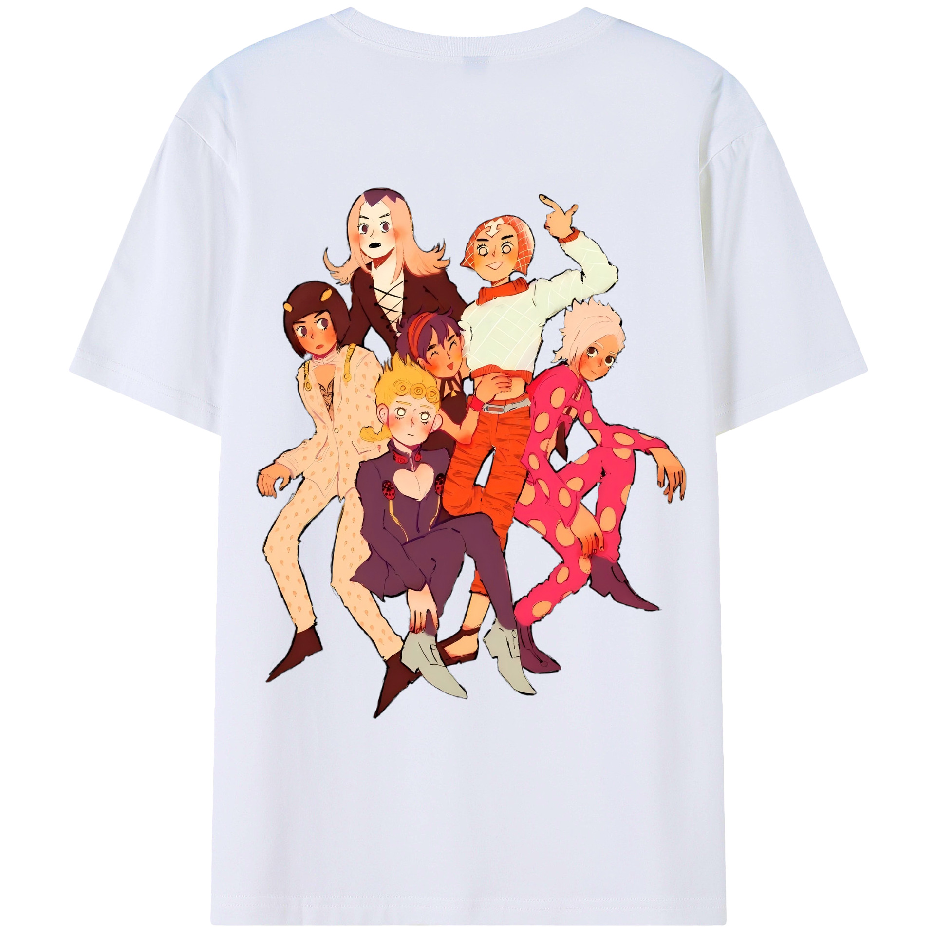 （画像用） ジョジョの奇妙な冒険 JoJo's Bizarre Adventure 綿100％ メンズ半袖Tシャツ（バックプリント） 通気性