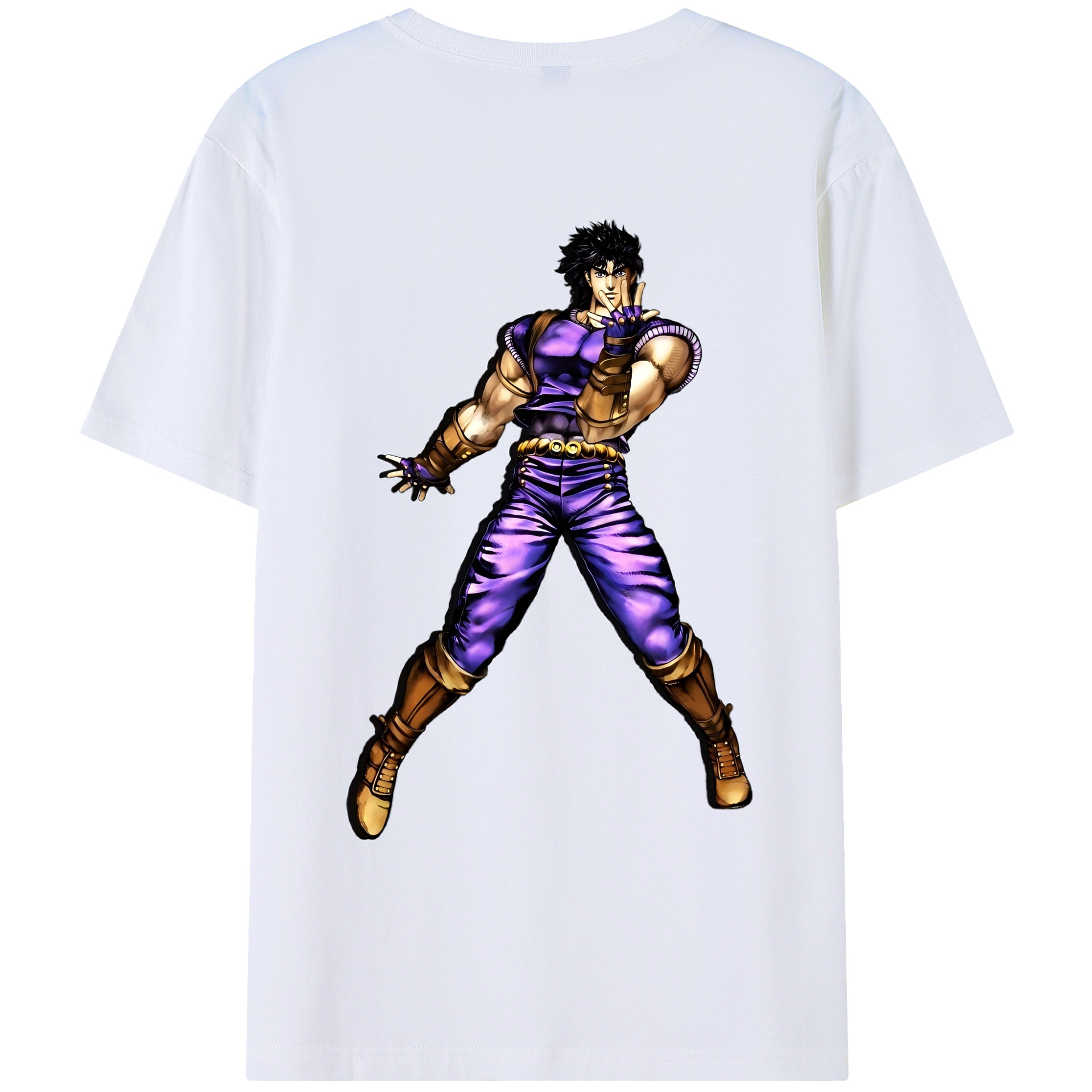 （画像用） ジョジョの奇妙な冒険 /ジョナサン?ジョースター JoJo's Bizarre Adventure Jonathan Joestar 綿100％ メンズ半袖Tシャツ（バックプリント） 通気性
