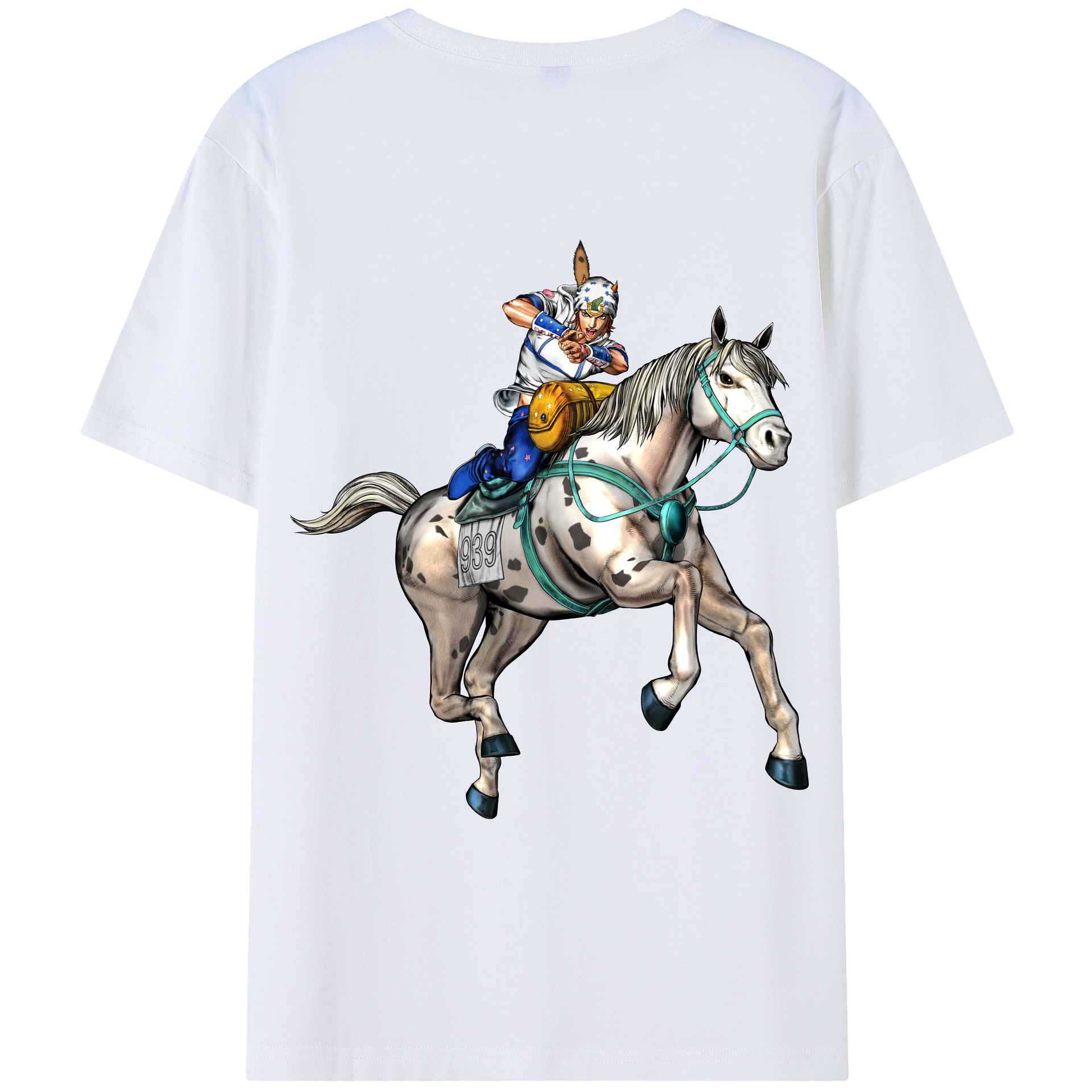 （画像用） ジョジョの奇妙な冒険 ジョナサン?ジョースター JoJo's Bizarre Adventure Jonathan Joestar 綿100％ メンズ半袖Tシャツ（バックプリント） 通気性