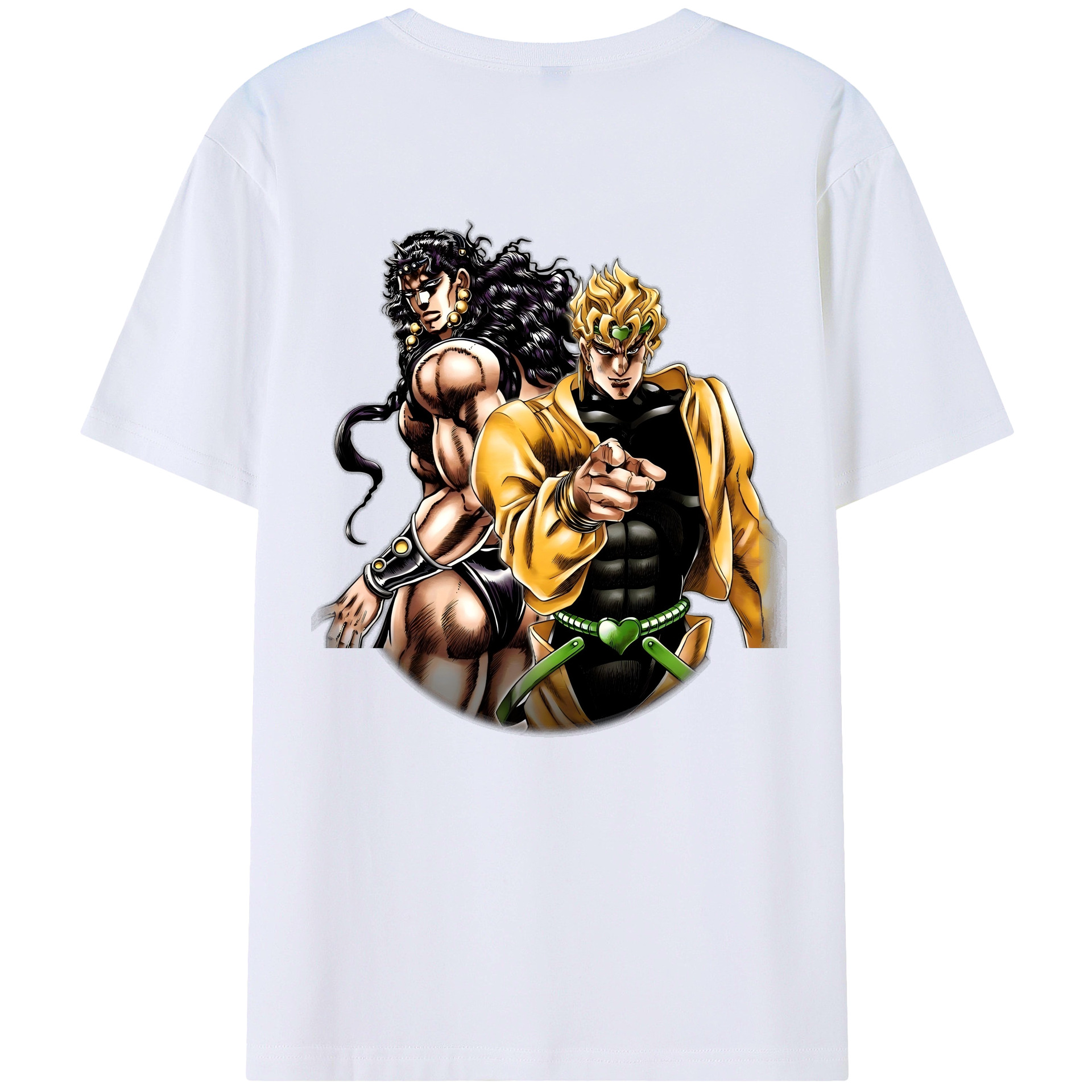 （画像用） ジョジョの奇妙な冒険 ディオ?ブランドー JoJo's Bizarre Adventure Dio Brando 綿100％ メンズ半袖Tシャツ（バックプリント） 通気性
