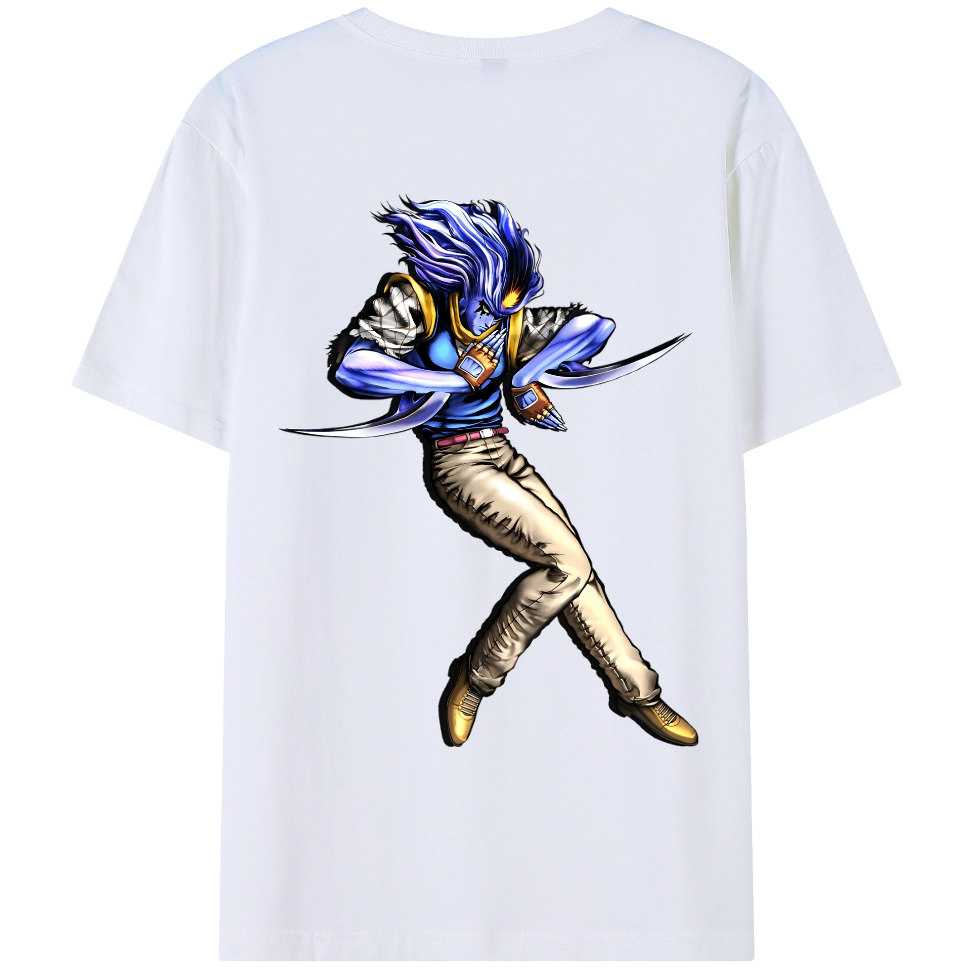 （画像用） ジョジョの奇妙な冒険 JoJo's Bizarre Adventure 綿100％ メンズ半袖Tシャツ（バックプリント） 通気性
