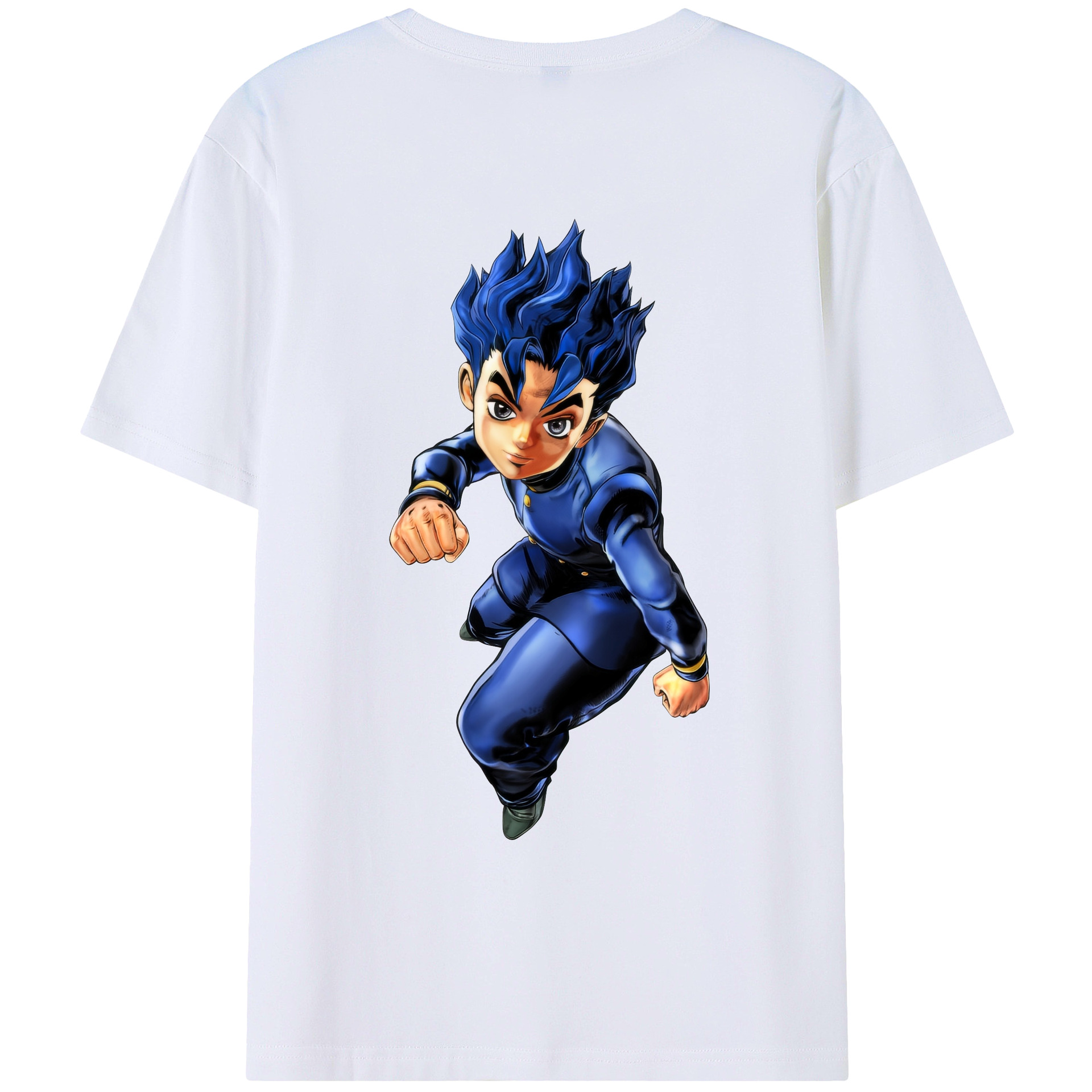 （画像用） ジョジョの奇妙な冒険 広瀨康一 JoJo's Bizarre Adventure Hirose Koichi 綿100％ メンズ半袖Tシャツ（バックプリント） 通気性