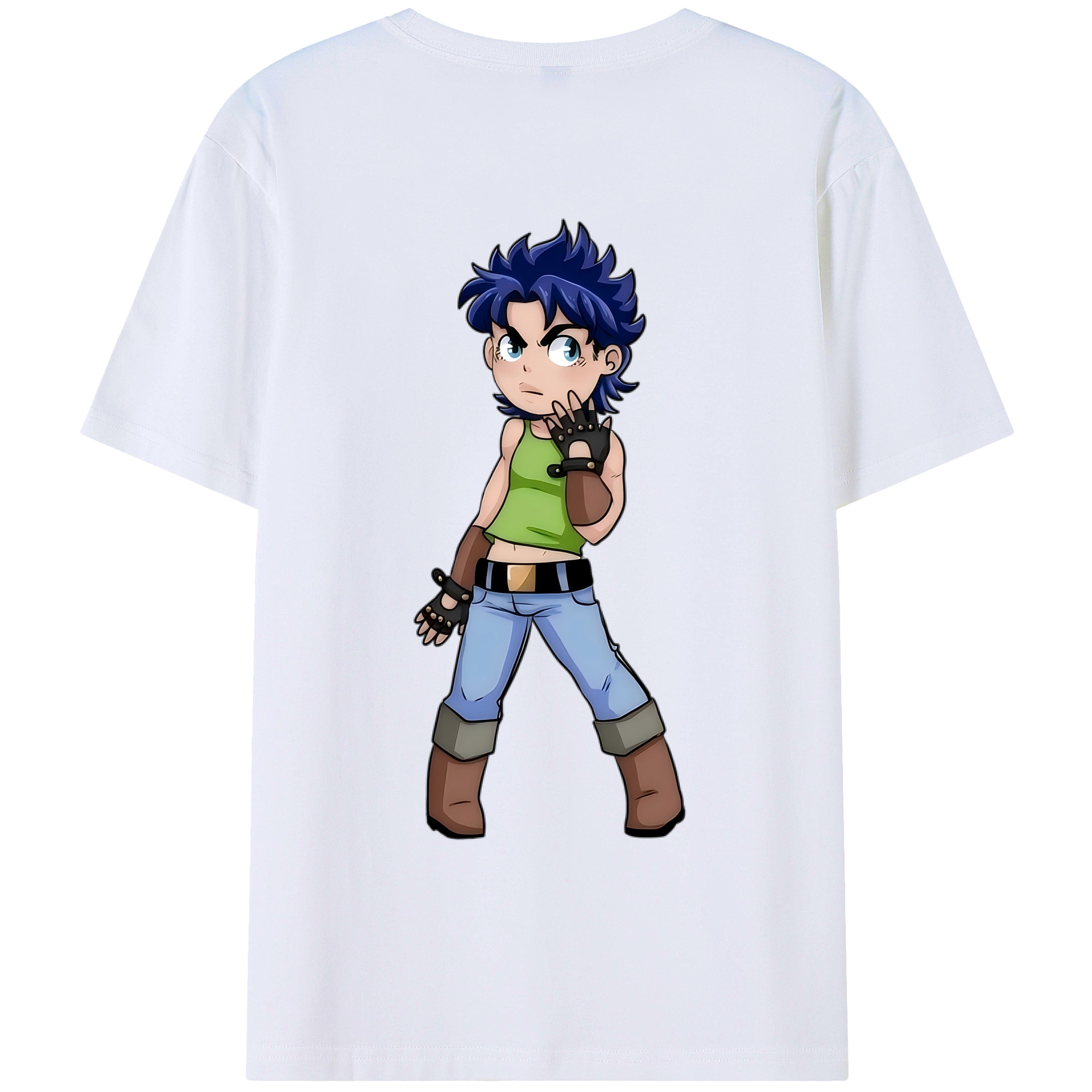（画像用） ジョジョの奇妙な冒険 広瀨康一 JoJo's Bizarre Adventure Hirose Koichi 綿100％ メンズ半袖Tシャツ（バックプリント） 通気性