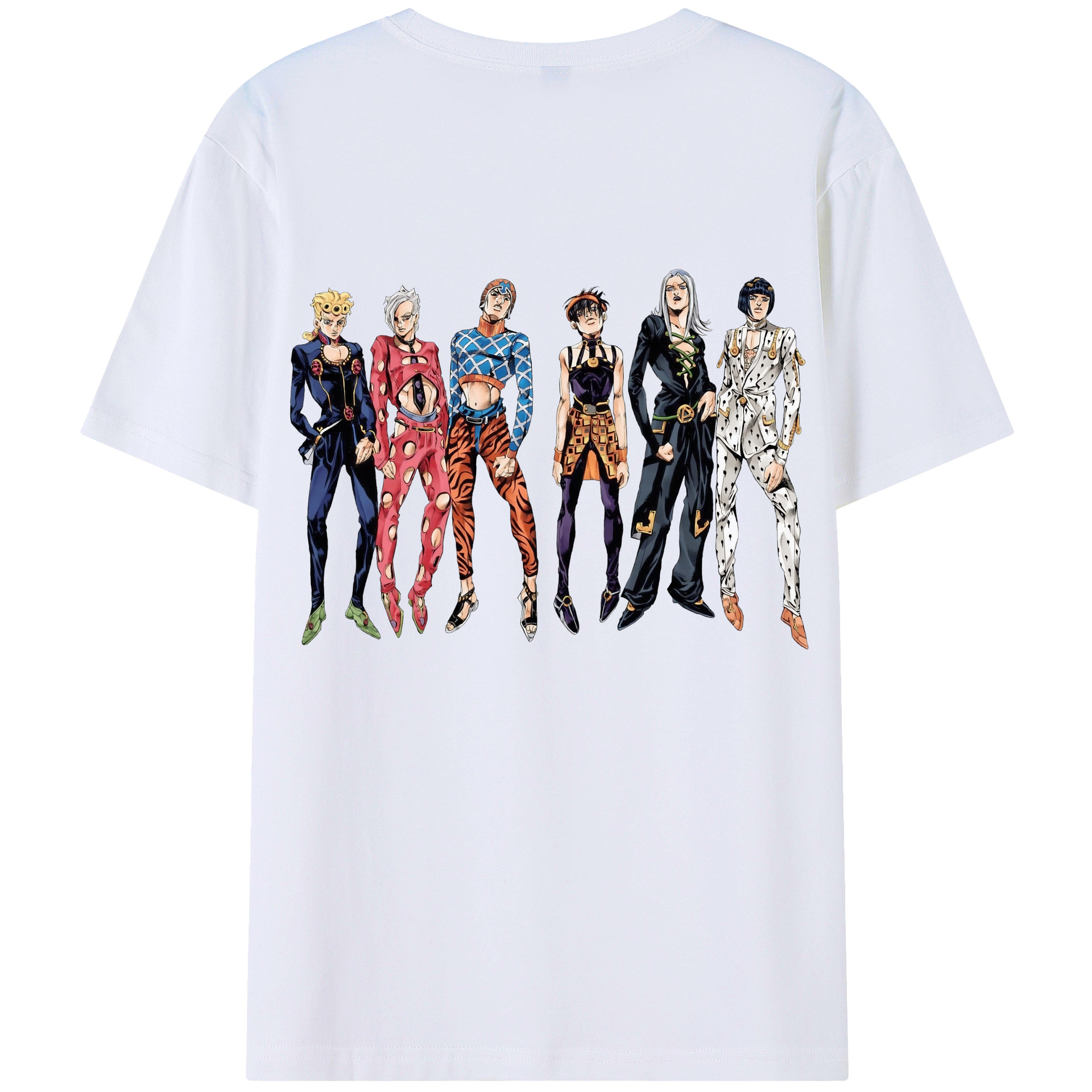 （画像用） ジョジョの奇妙な冒険 JoJo's Bizarre Adventure 綿100％ メンズ半袖Tシャツ（バックプリント） 通気性