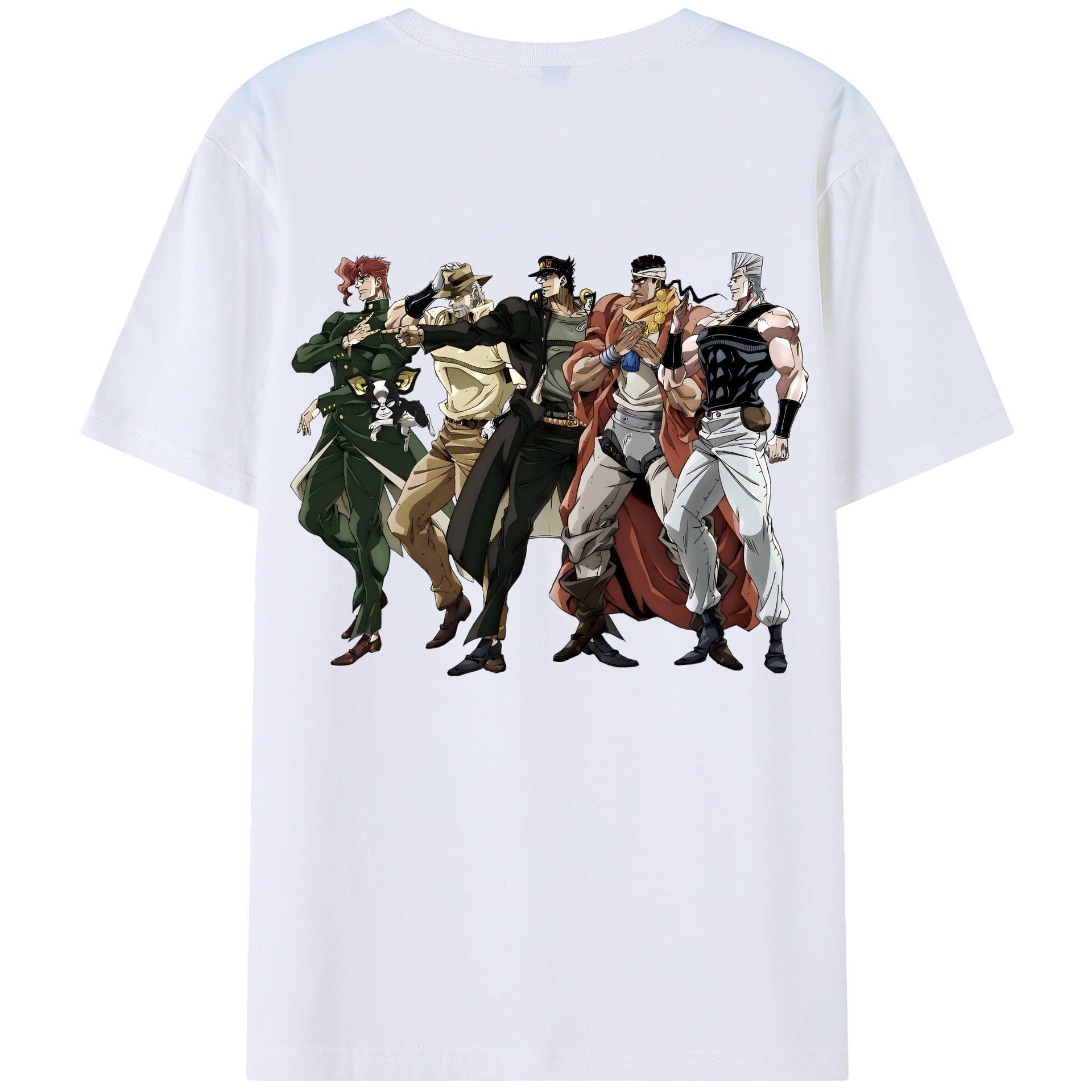 （画像用） ジョジョの奇妙な冒険 JoJo's Bizarre Adventure 綿100％ メンズ半袖Tシャツ（バックプリント） 通気性