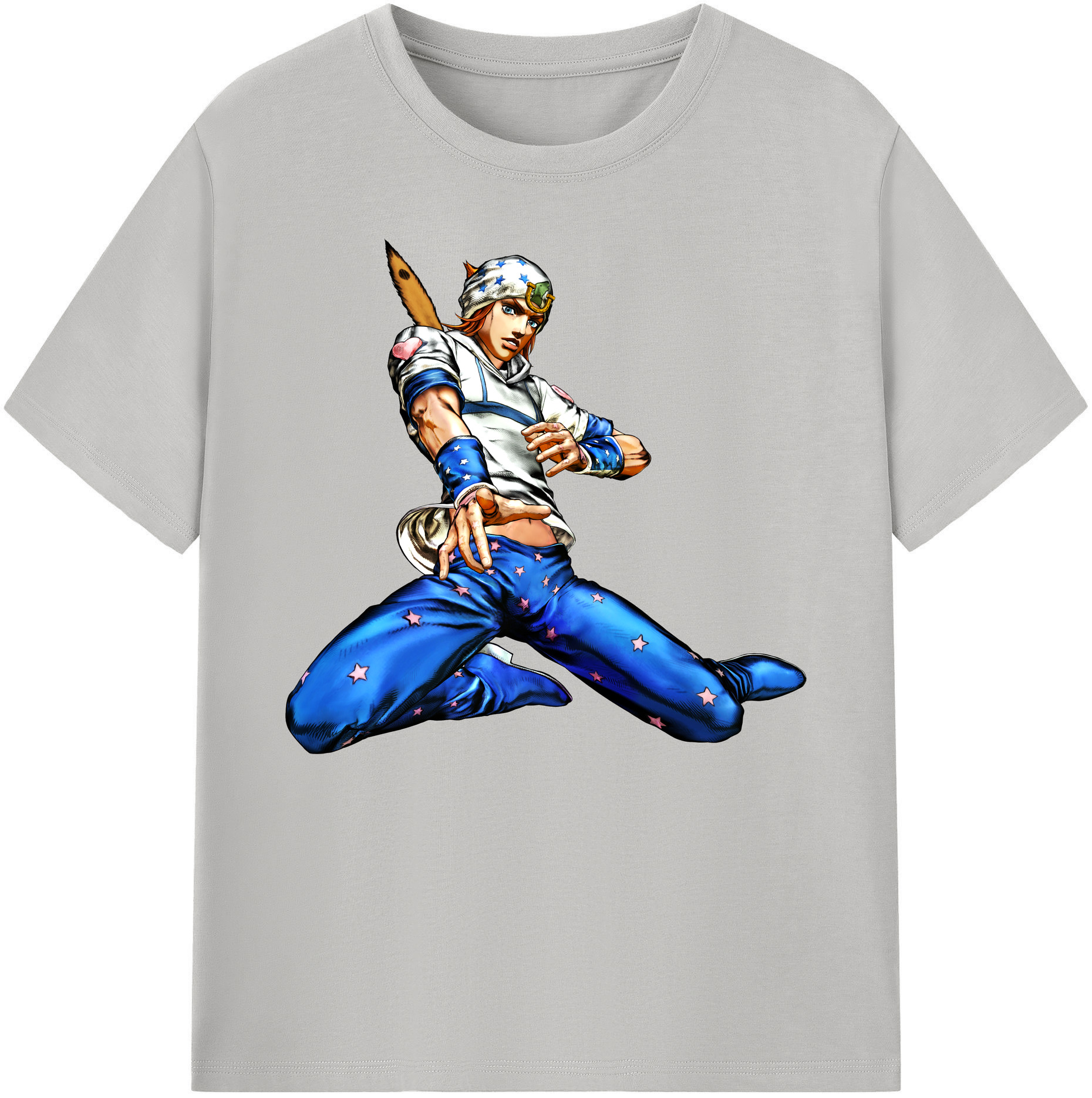 （画像用） ジョジョの奇妙な冒険 ジョナサン?ジョースター JoJo's Bizarre Adventure Jonathan Joestar 綿100％ メンズ半袖Tシャツ｜肌触りやわらか＆通気性