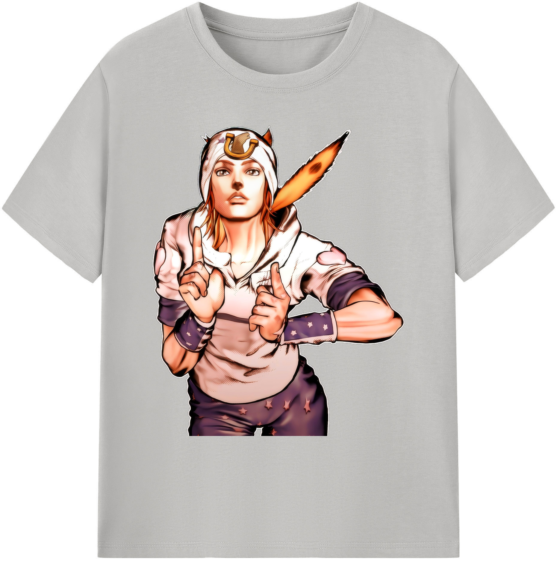 （画像用） ジョジョの奇妙な冒険 ジョナサン?ジョースター JoJo's Bizarre Adventure Jonathan Joestar 綿100％ メンズ半袖Tシャツ｜肌触りやわらか＆通気性