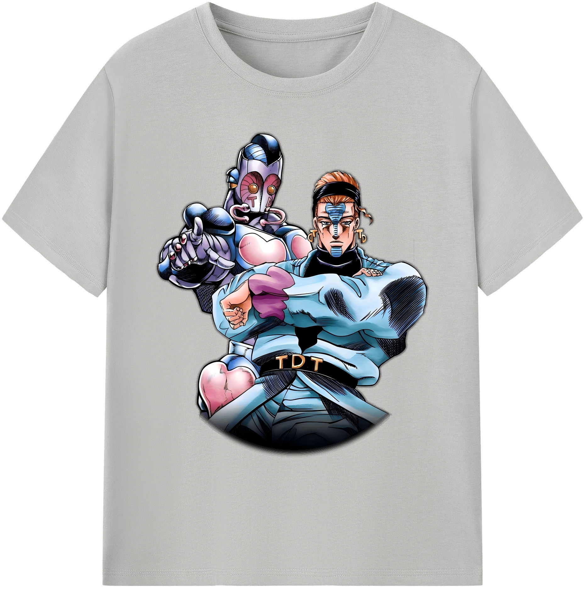 （画像用） ジョジョの奇妙な冒険 ひがしかた じょうすけ JoJo's Bizarre Adventure Higashikata Josuke 綿100％ メンズ半袖Tシャツ｜肌触りやわらか＆通気性