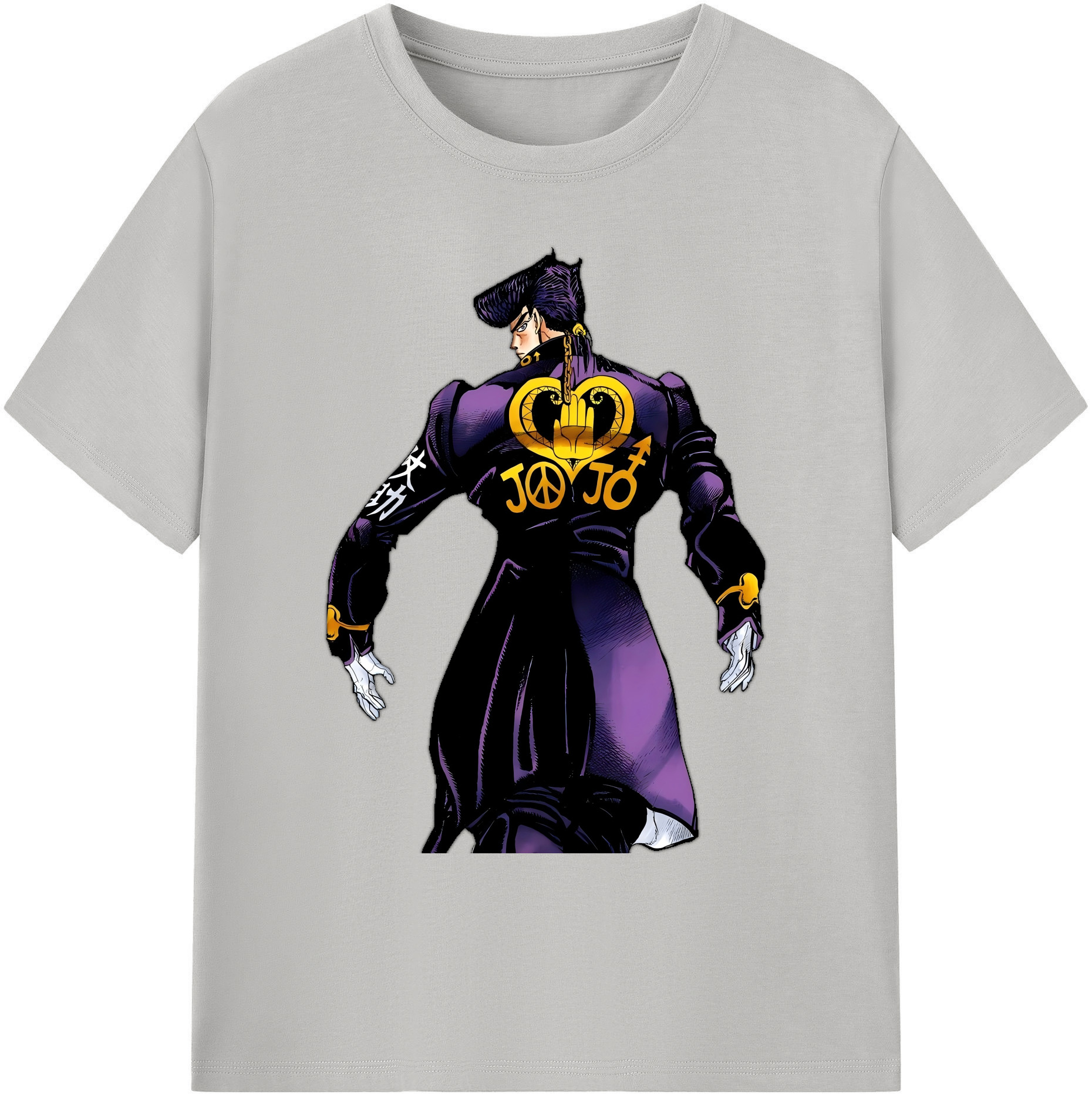 （画像用） ジョジョの奇妙な冒険 ひがしかた じょうすけ JoJo's Bizarre Adventure Higashikata Josuke 綿100％ メンズ半袖Tシャツ｜肌触りやわらか＆通気性