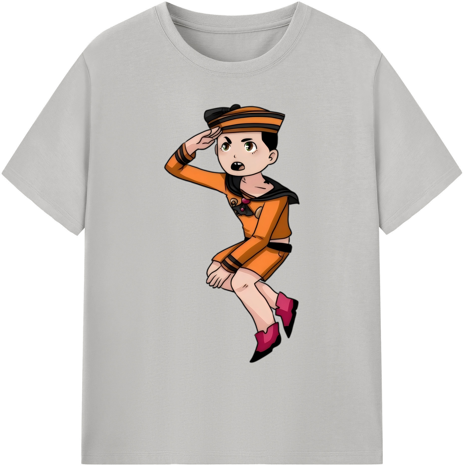 （画像用） ジョジョの奇妙な冒険 東方定助 JoJo's Bizarre Adventure Higashikata Josuke 綿100％ メンズ半袖Tシャツ｜肌触りやわらか＆通気性