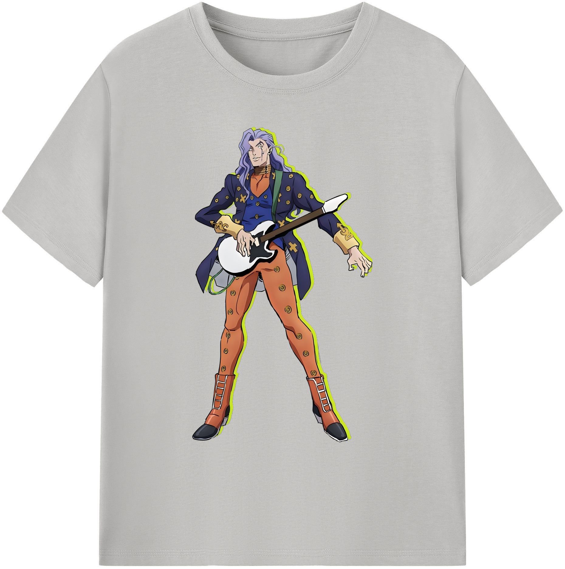 （画像用） ジョジョの奇妙な冒険 おといし あきら JoJo's Bizarre Adventure Akira Otoishi 綿100％ メンズ半袖Tシャツ｜肌触りやわらか＆通気性