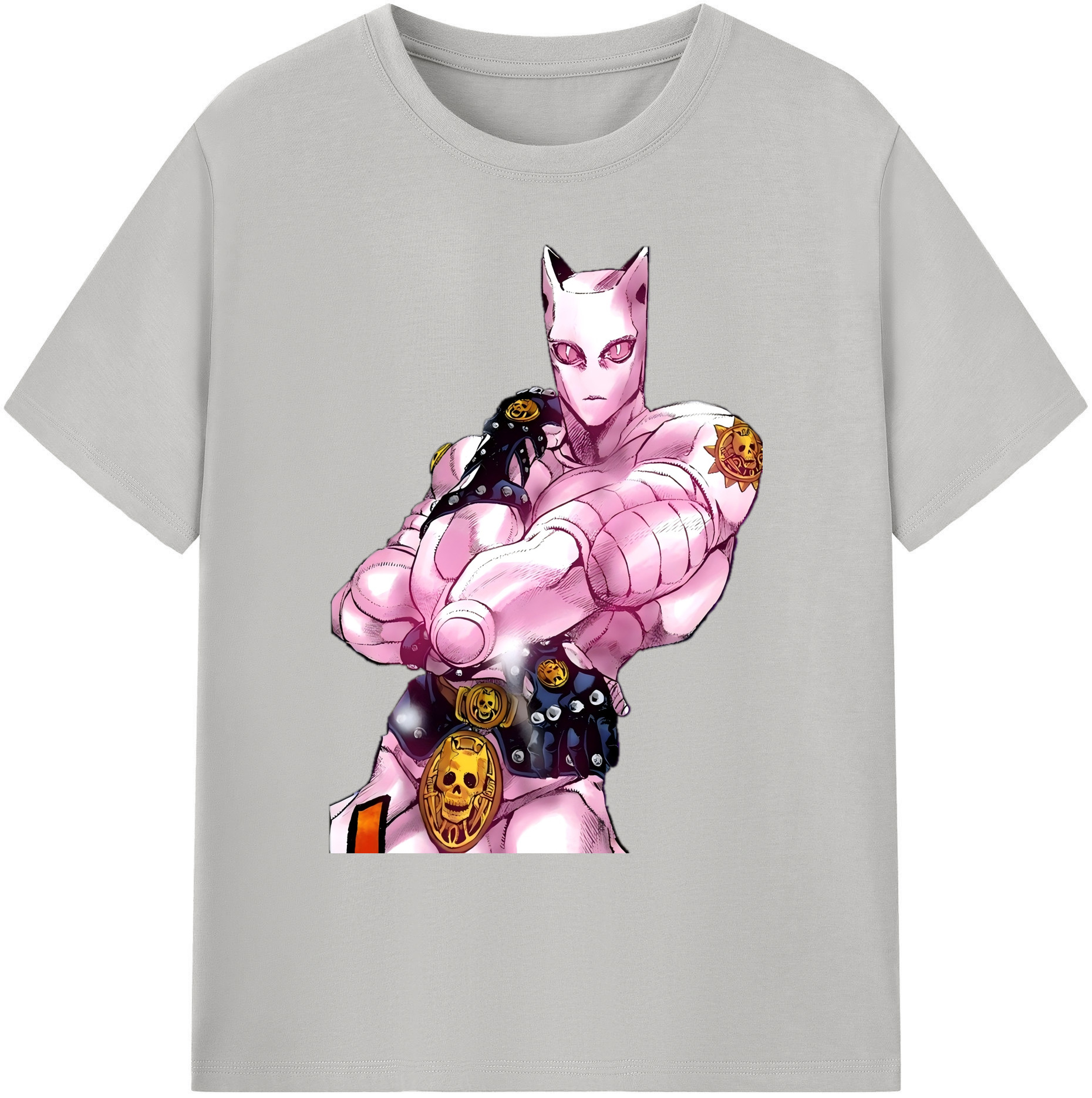 （画像用） ジョジョの奇妙な冒険 きら よしかげ JoJo's Bizarre Adventure Kira Yoshikage 綿100％ メンズ半袖Tシャツ｜肌触りやわらか＆通気性