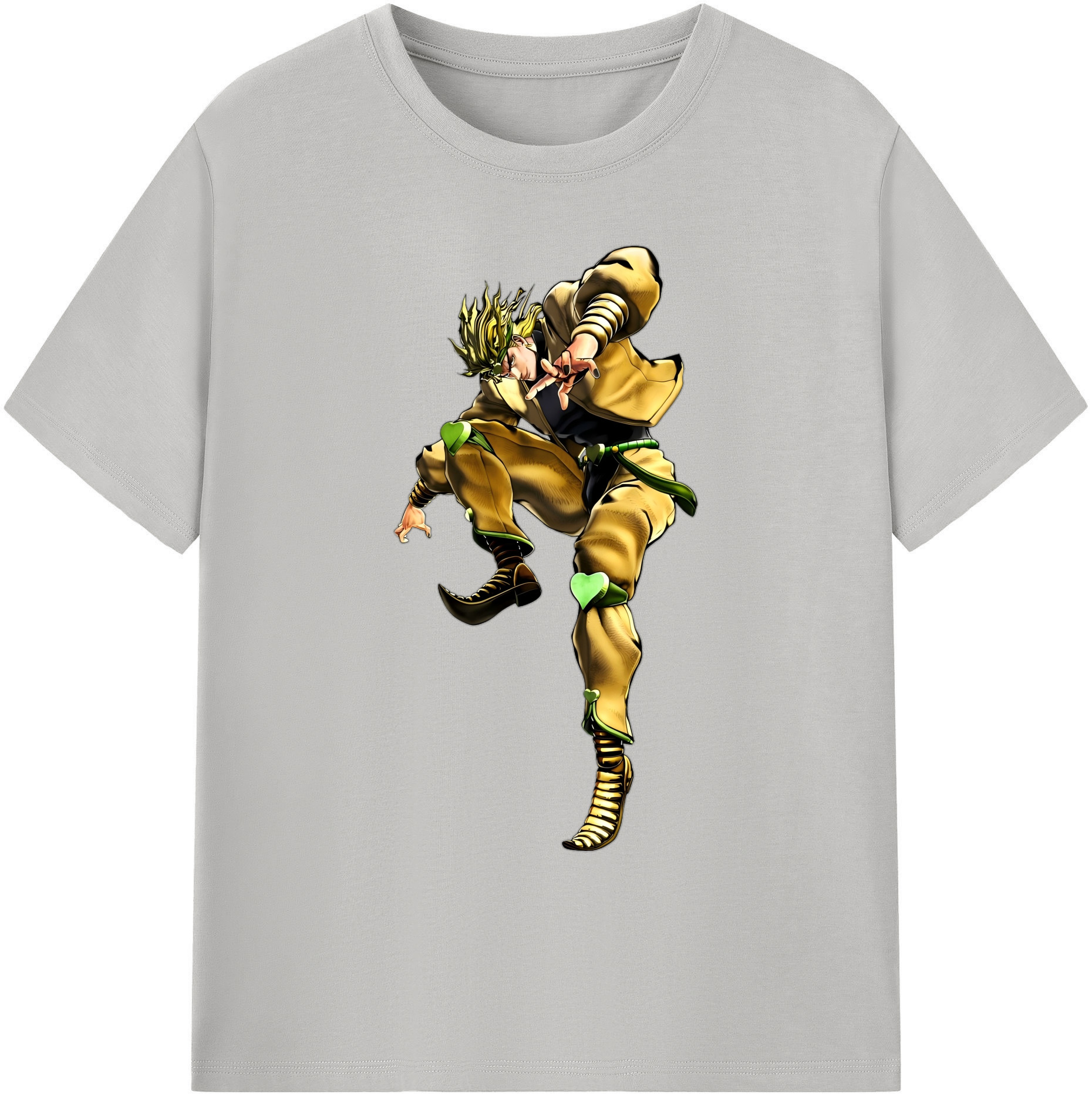 （画像用） ジョジョの奇妙な冒険 ディオ?ブランドー JoJo's Bizarre Adventure Dio Brando 綿100％ メンズ半袖Tシャツ｜肌触りやわらか＆通気性