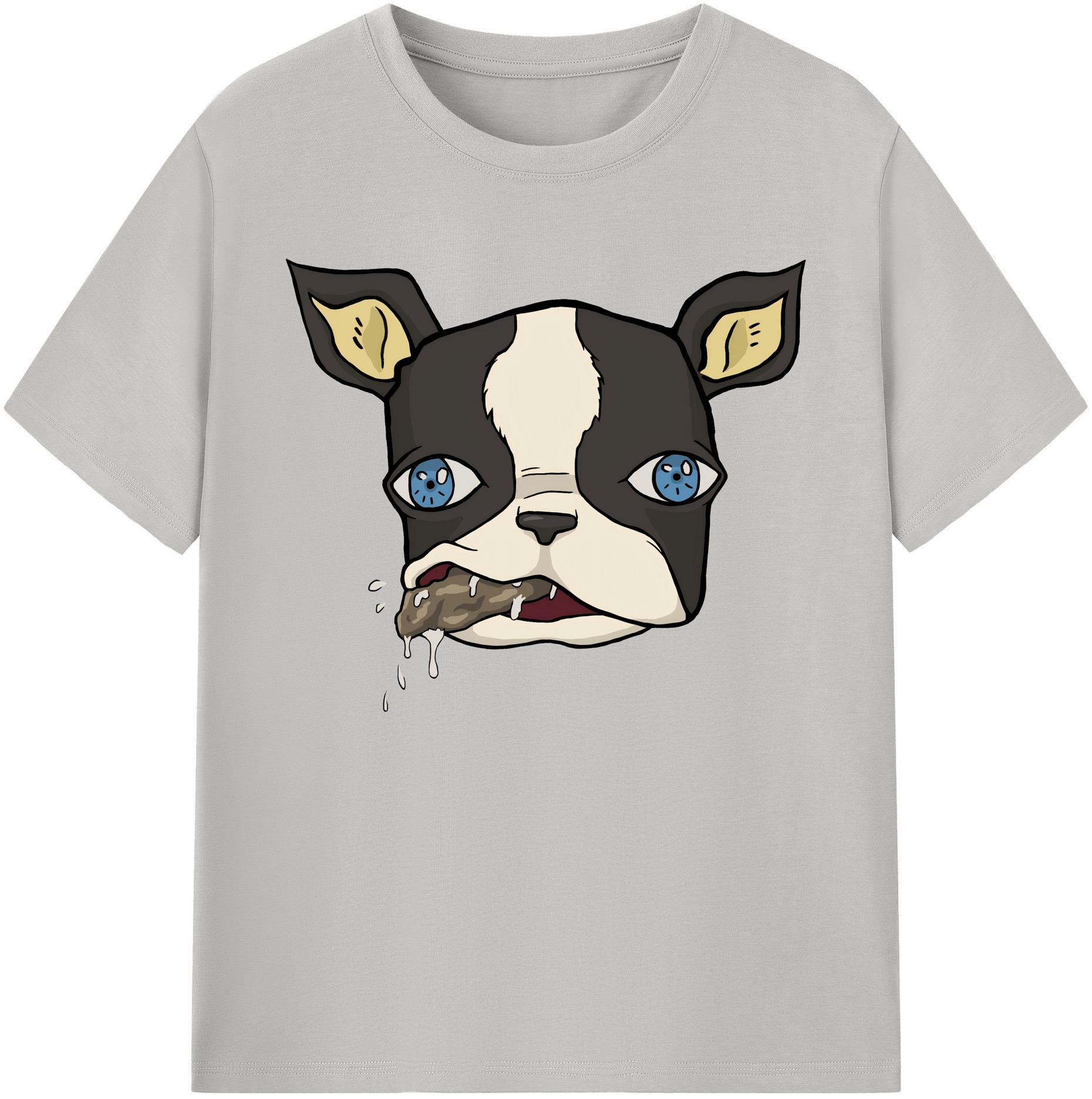 （画像用） ジョジョの奇妙な冒険 イギー JoJo's Bizarre Adventure Iggy 綿100％ メンズ半袖Tシャツ｜肌触りやわらか＆通気性