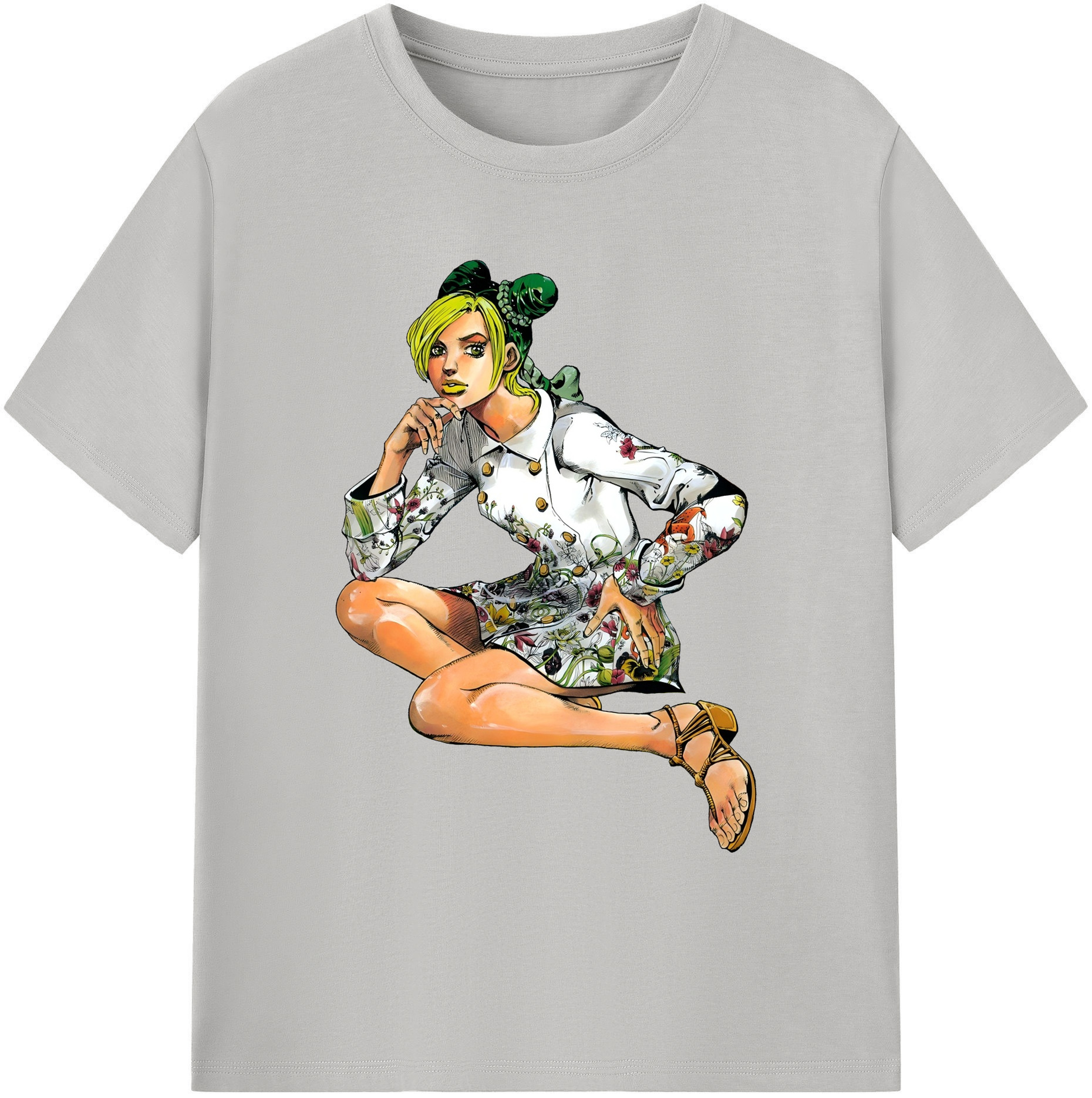 （画像用） "ジョジョの奇妙な冒険 くうじょう ジョリーン JoJo's Bizarre Adventure Jolyne Cujoh " 綿100％ メンズ半袖Tシャツ｜肌触りやわらか＆通気性