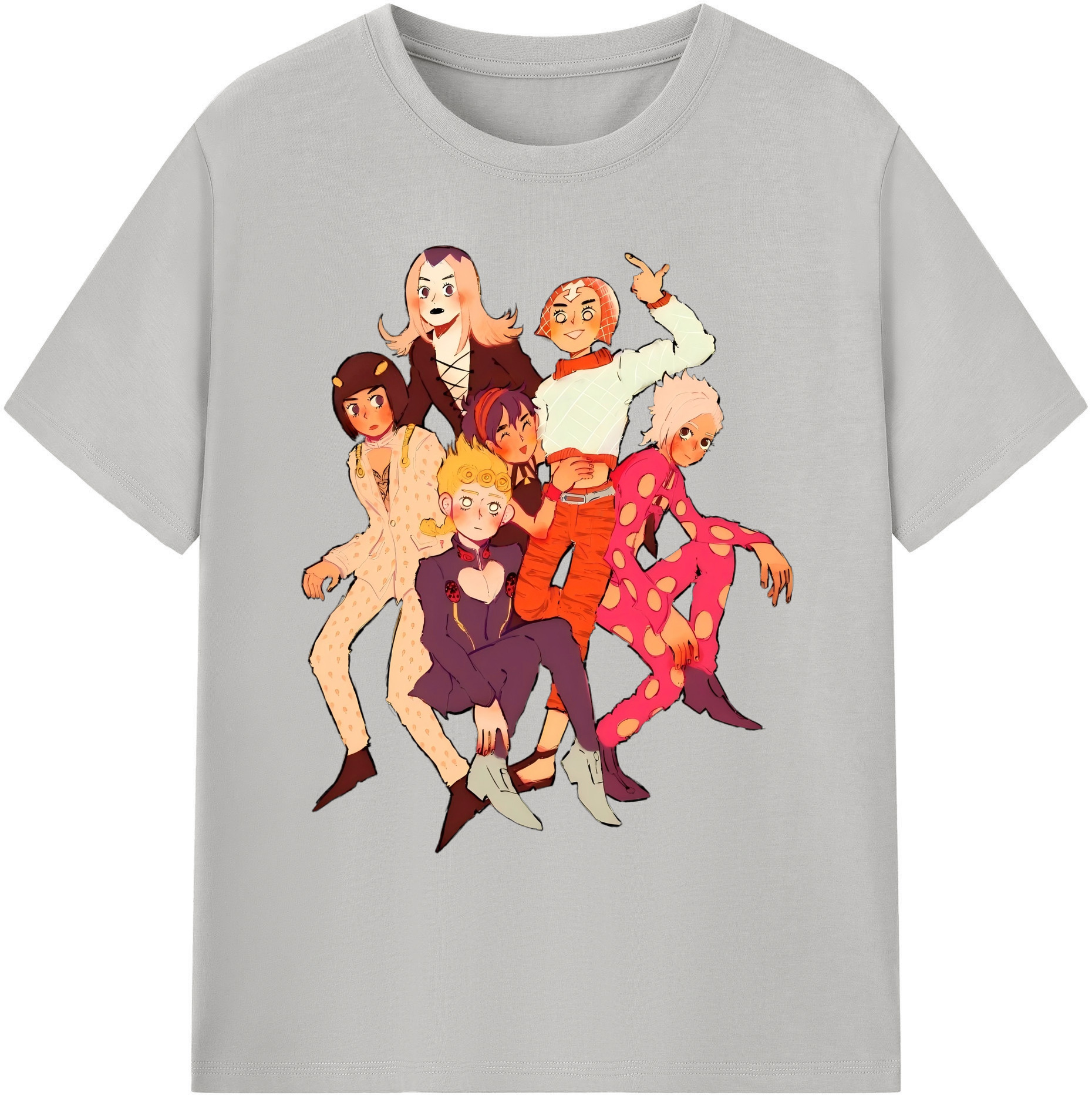 （画像用） ジョジョの奇妙な冒険 JoJo's Bizarre Adventure 綿100％ メンズ半袖Tシャツ｜肌触りやわらか＆通気性