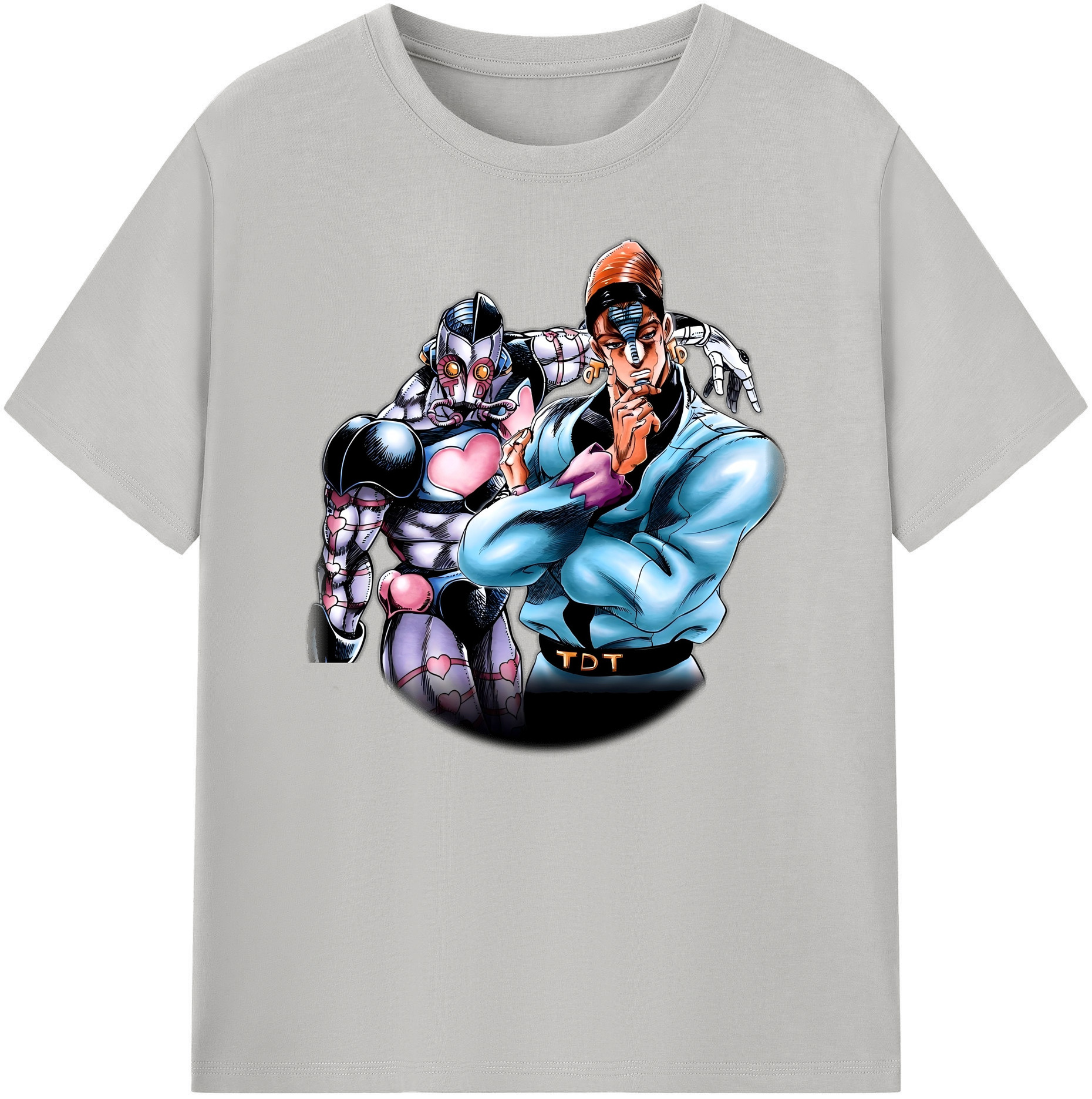 （画像用） ジョジョの奇妙な冒険 ひがしかた じょうすけ JoJo's Bizarre Adventure Higashikata Josuke 綿100％ メンズ半袖Tシャツ｜肌触りやわらか＆通気性