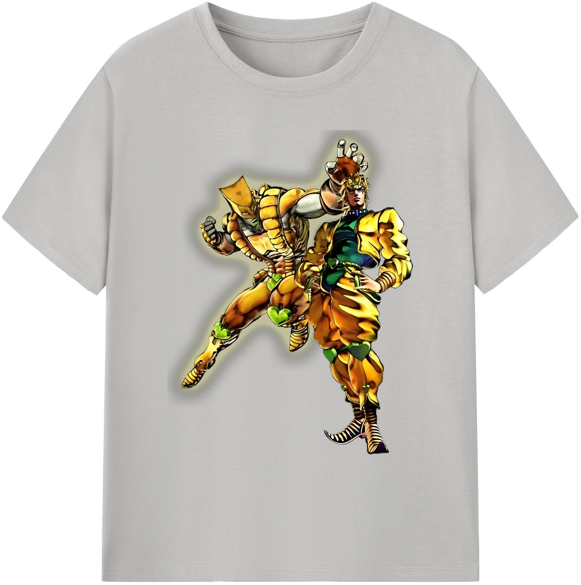 （画像用） ジョジョの奇妙な冒険 ディオ?ブランドー JoJo's Bizarre Adventure Dio Brando 綿100％ メンズ半袖Tシャツ｜肌触りやわらか＆通気性